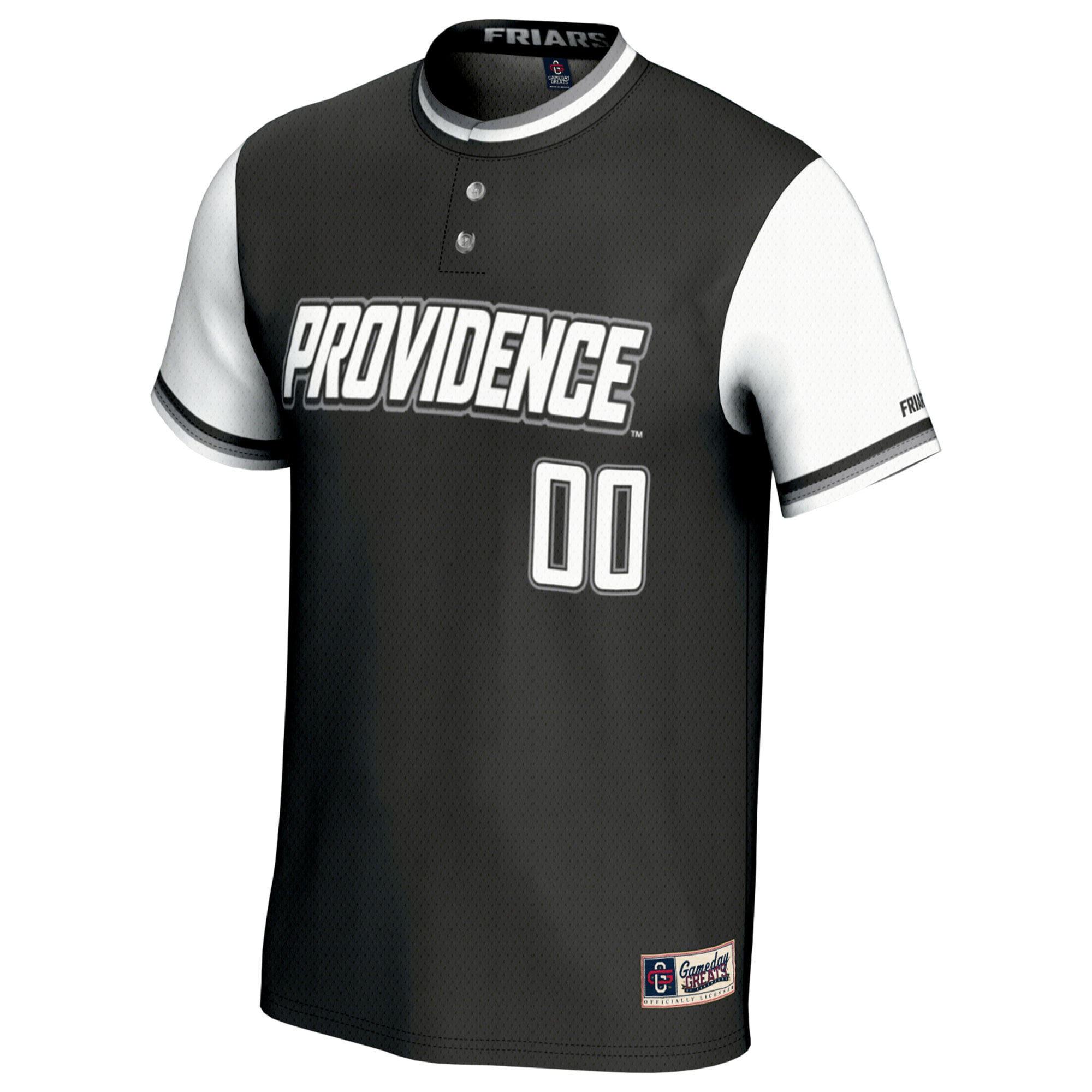 Providence Friars Unisex Softball Lightweight Jersey Black - front view