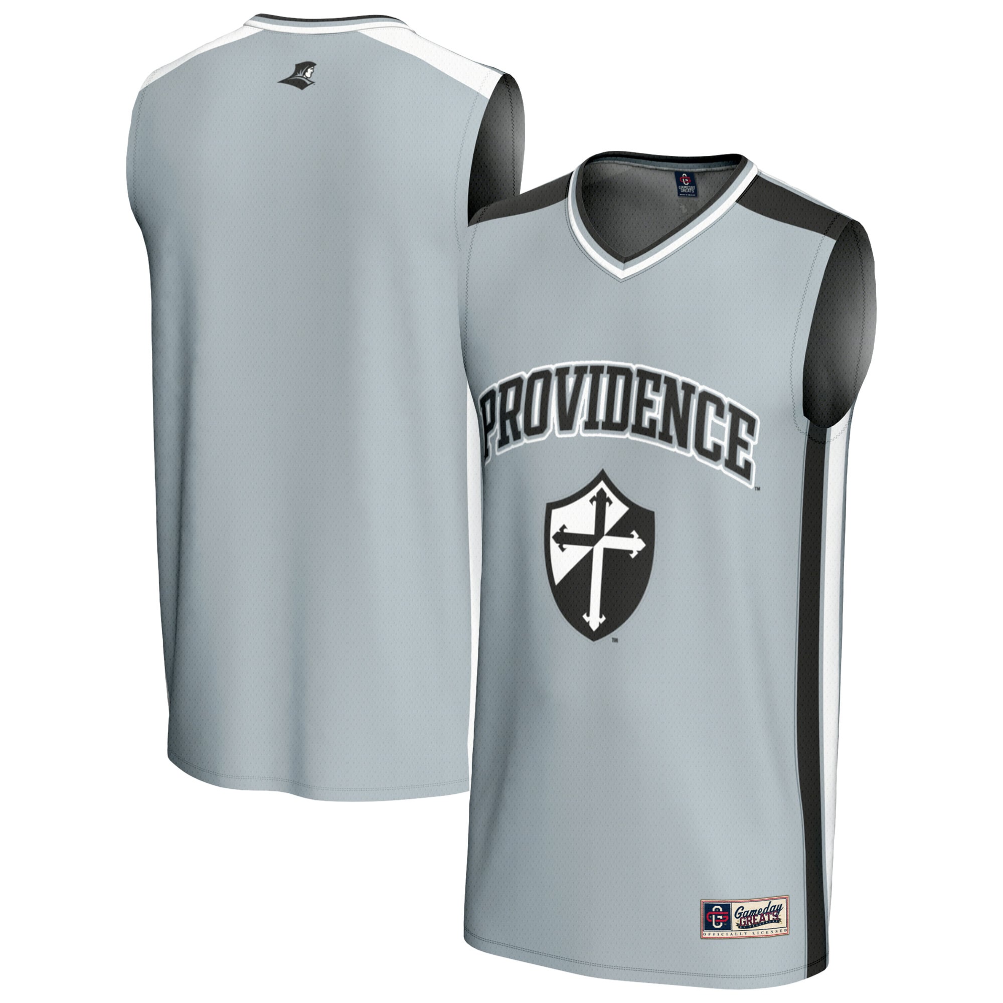 Providence Friars Unisex Spirit Basketball Jersey Silver - front and back view