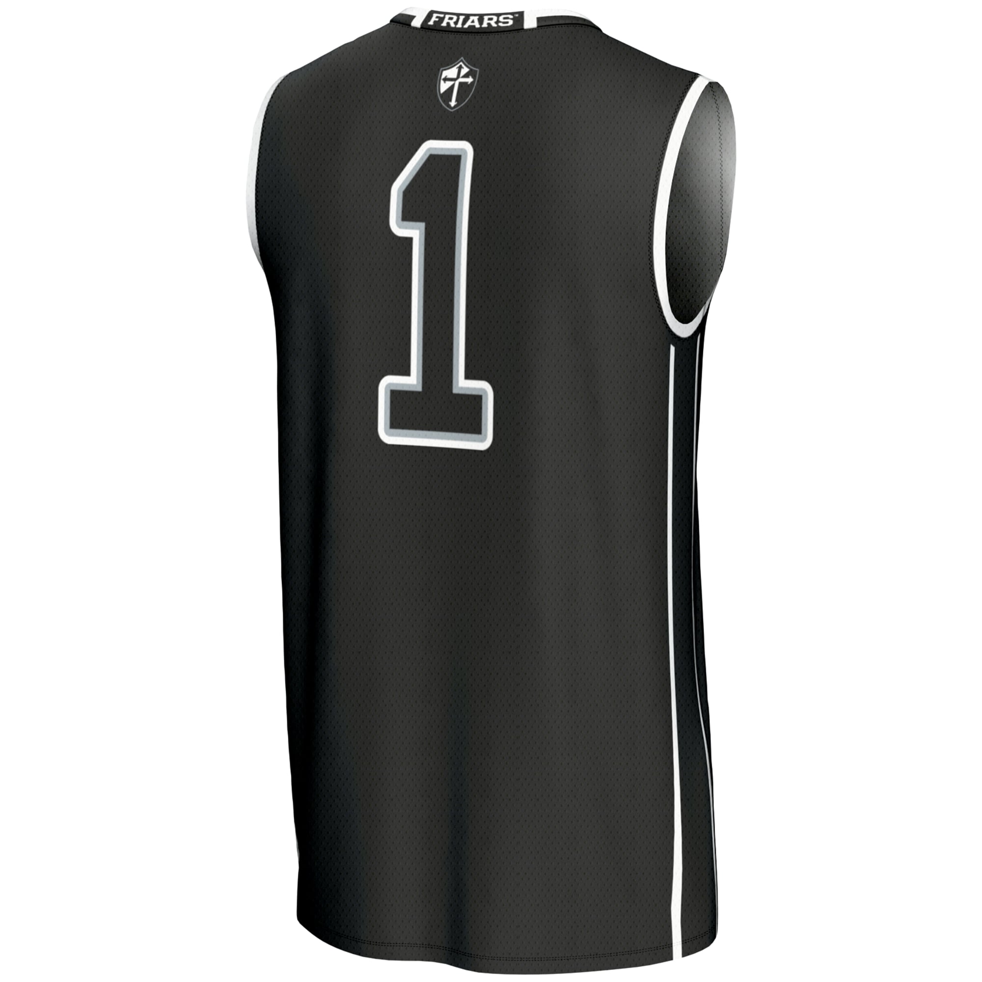 #1 Providence Friars Youth Lightweight Basketball Jersey Black - back view