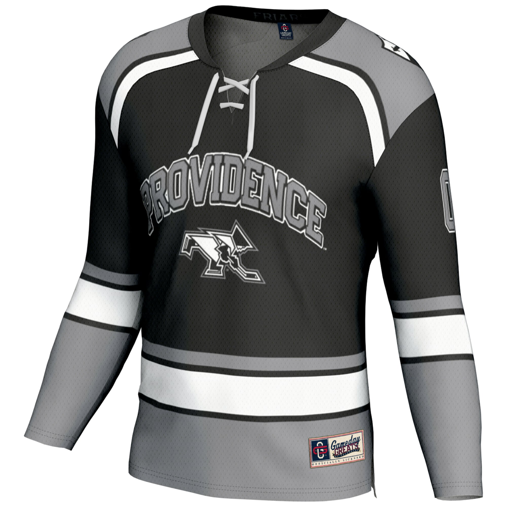 Providence Friars Youth Women's Ice Hockey Jersey Black - front view