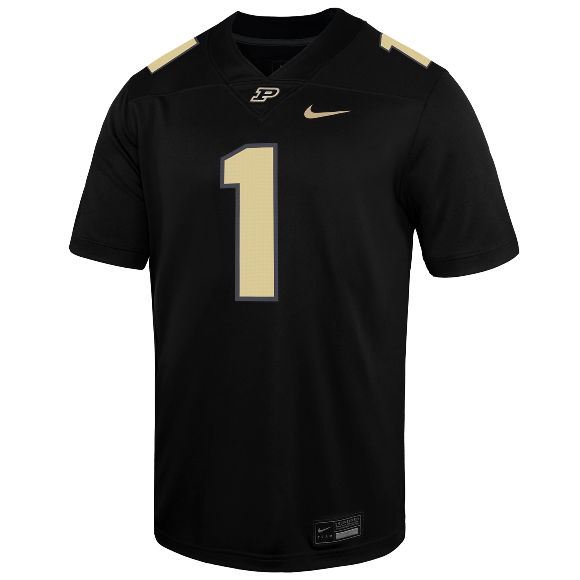 #1 Purdue Boilermakers Alternate Jersey Black - front view
