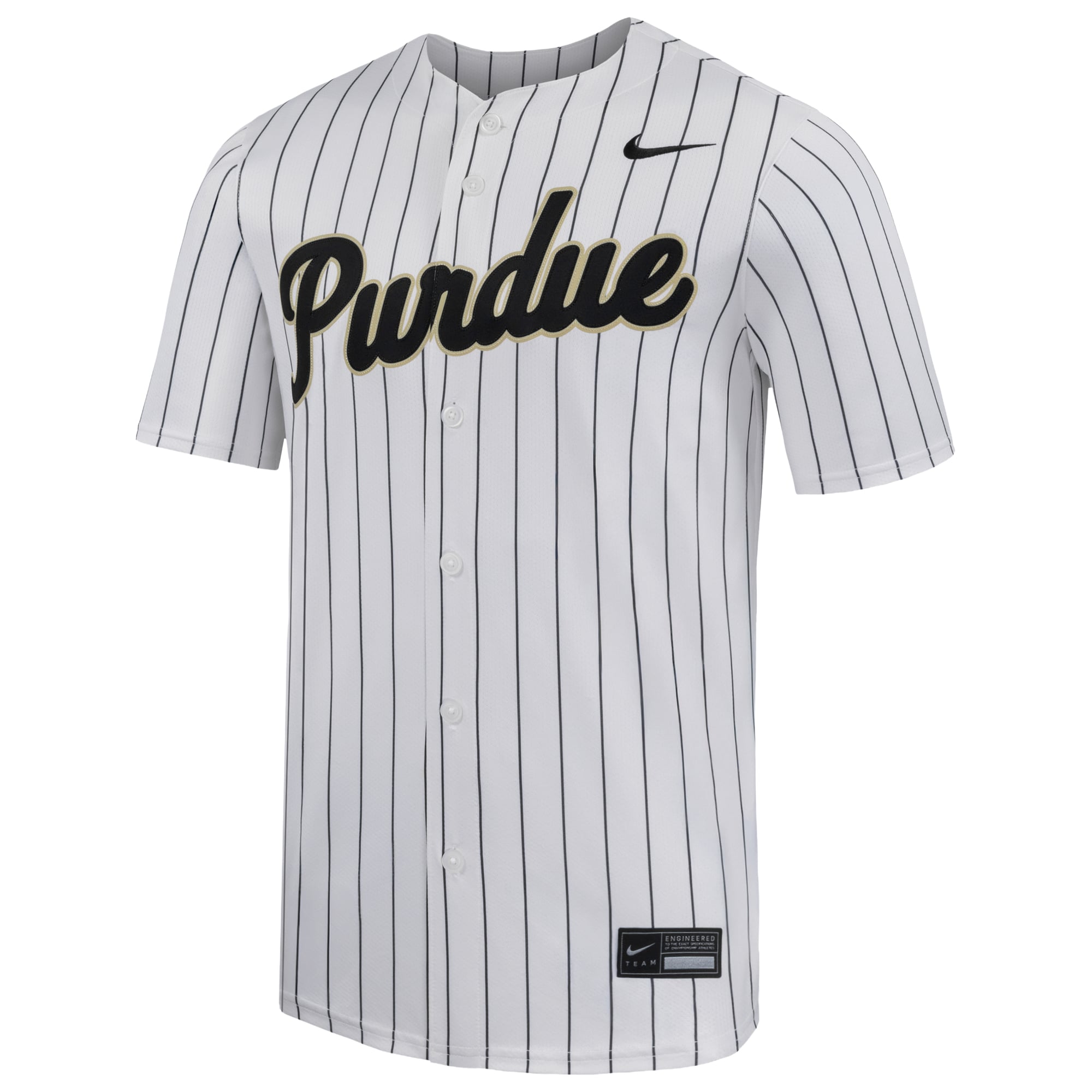 Purdue Boilermakers Baseball Jersey White - front view