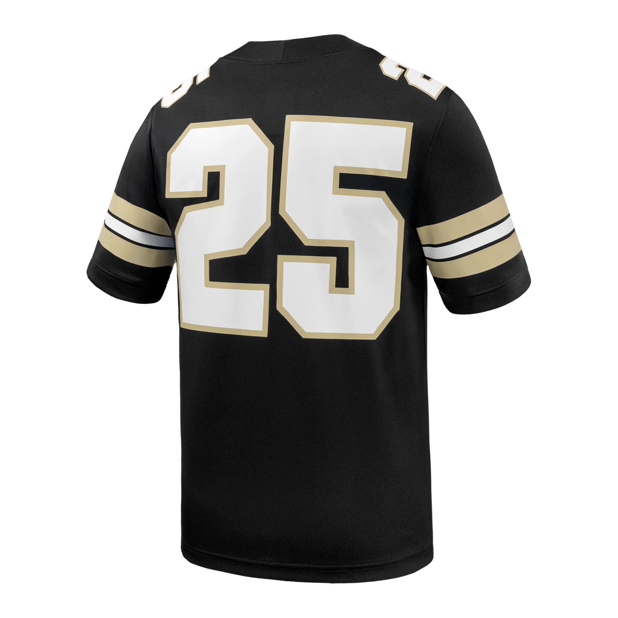 #25 Purdue Boilermakers Football Jersey Black - back view