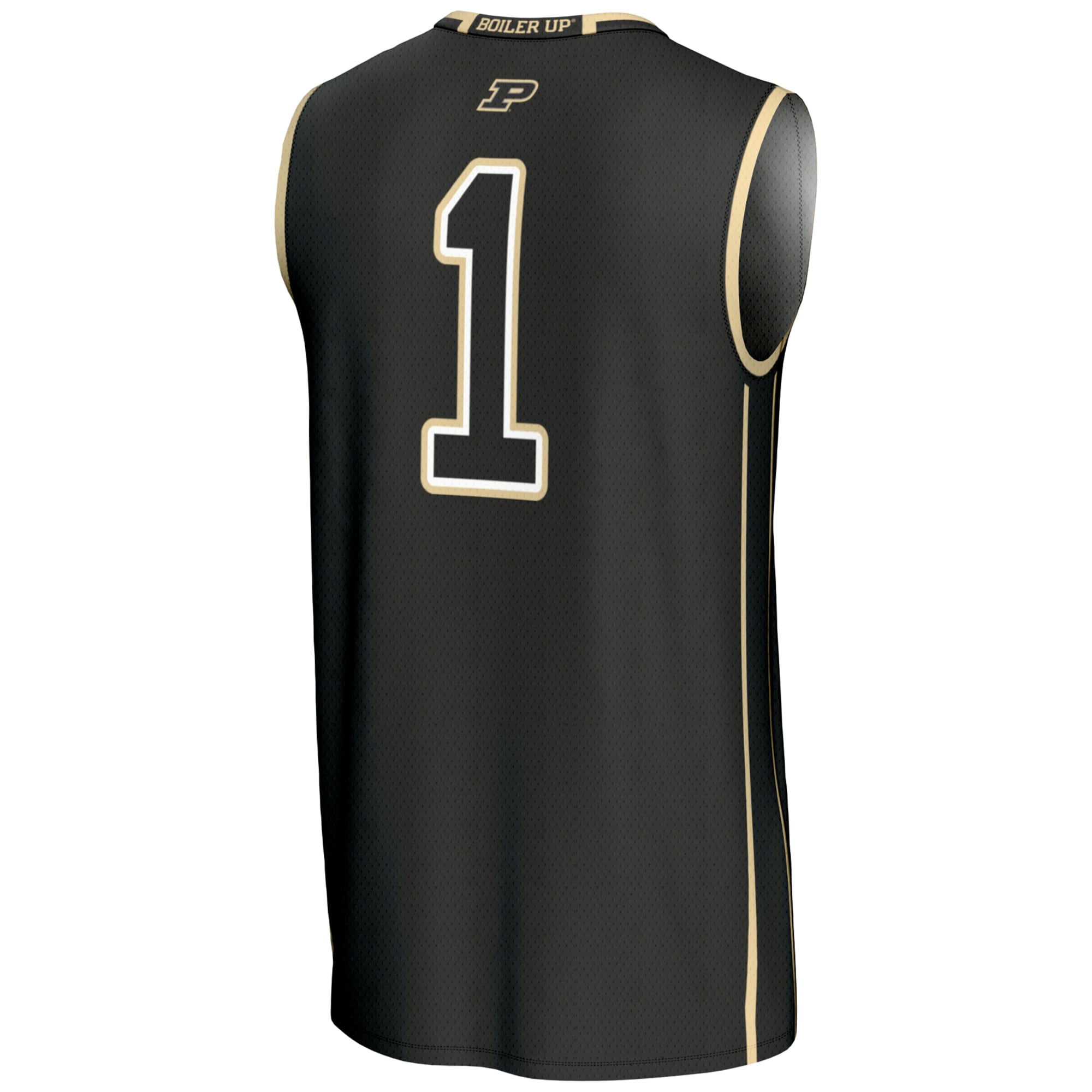 #1 Purdue Boilermakers Lightweight Basketball Jersey Black - back view