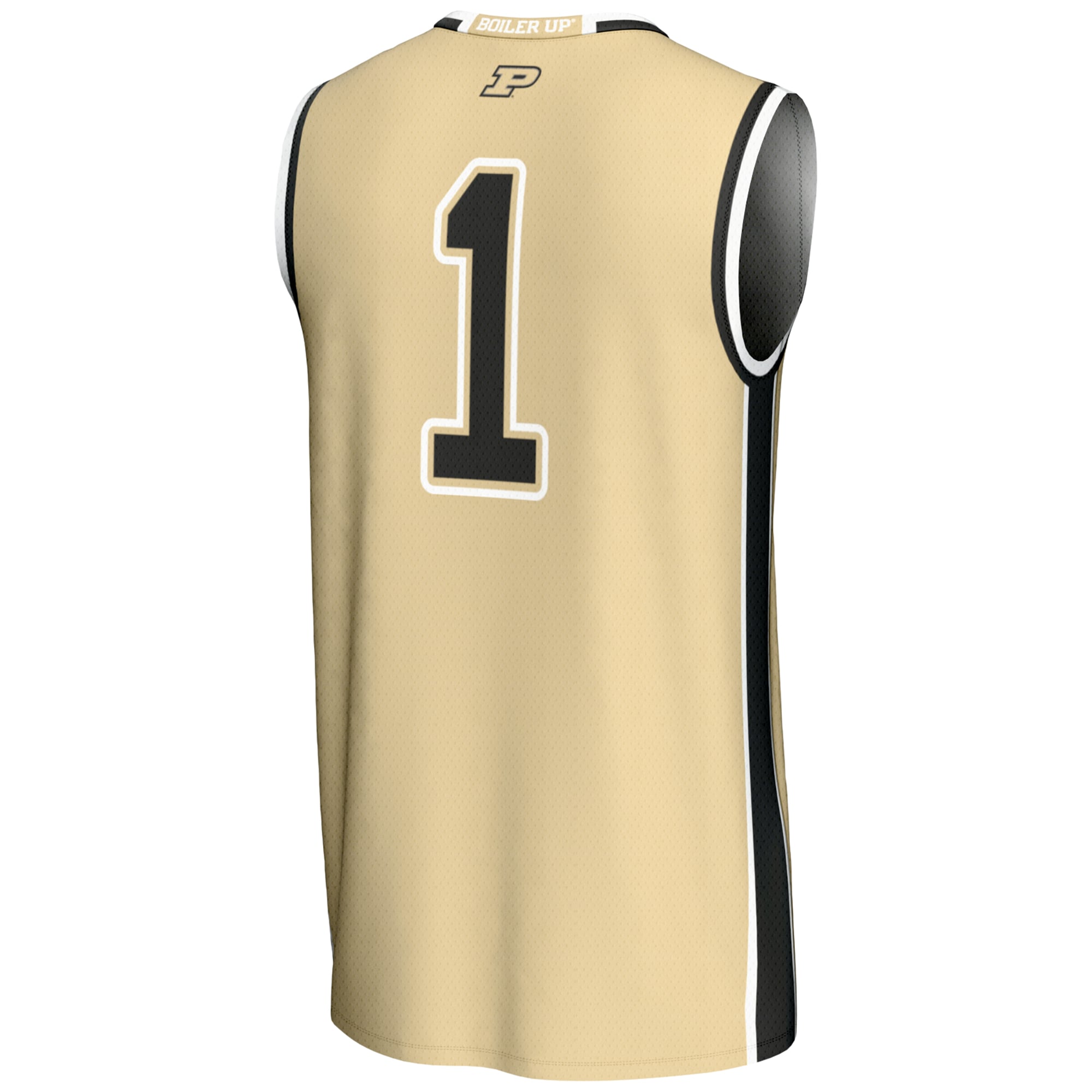 #1 Purdue Boilermakers Lightweight Basketball Jersey Gold - back view