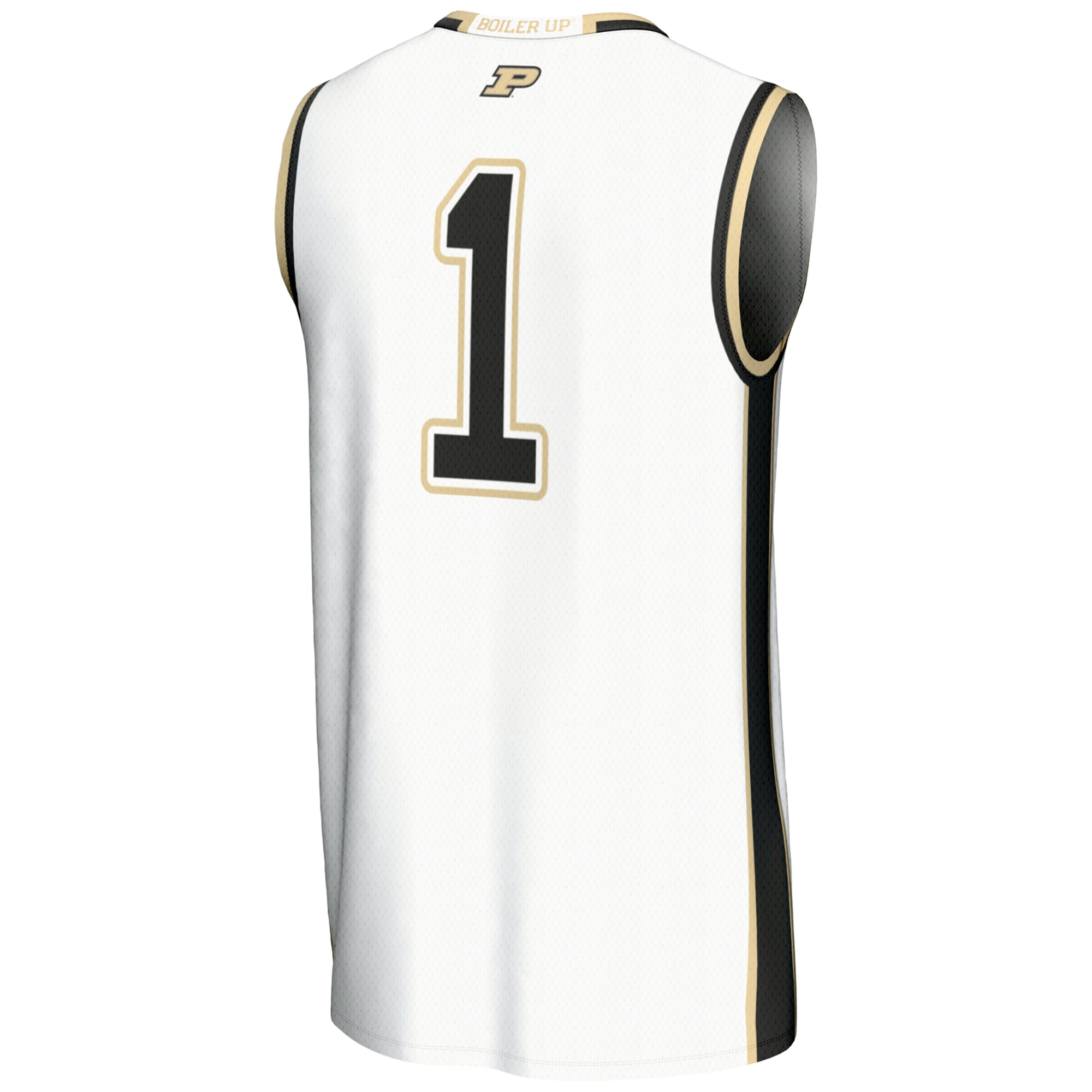 #1 Purdue Boilermakers Lightweight Basketball Jersey White - back view