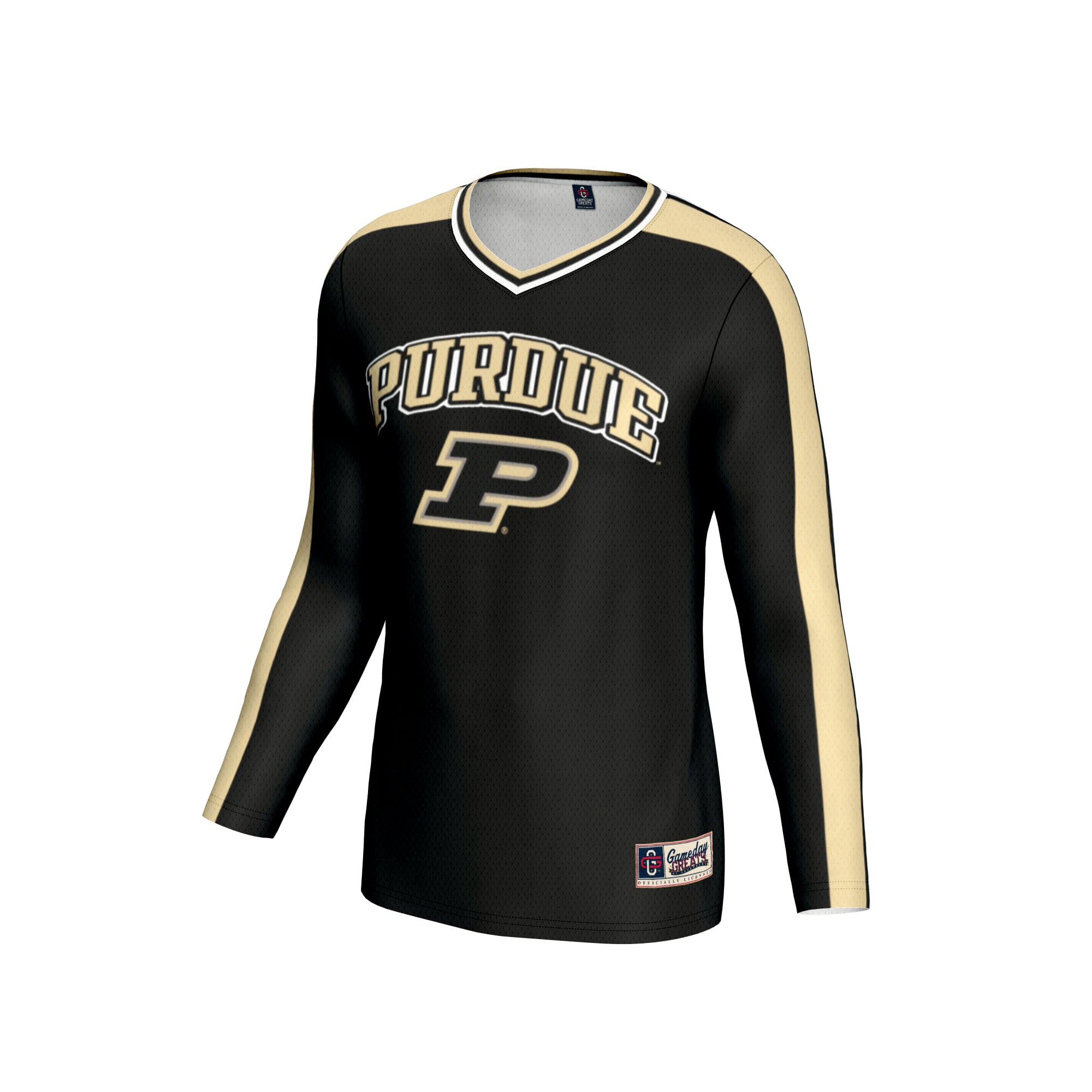 Purdue Boilermakers Youth #1 Lightweight Volleyball Fashion Jersey Black - front view