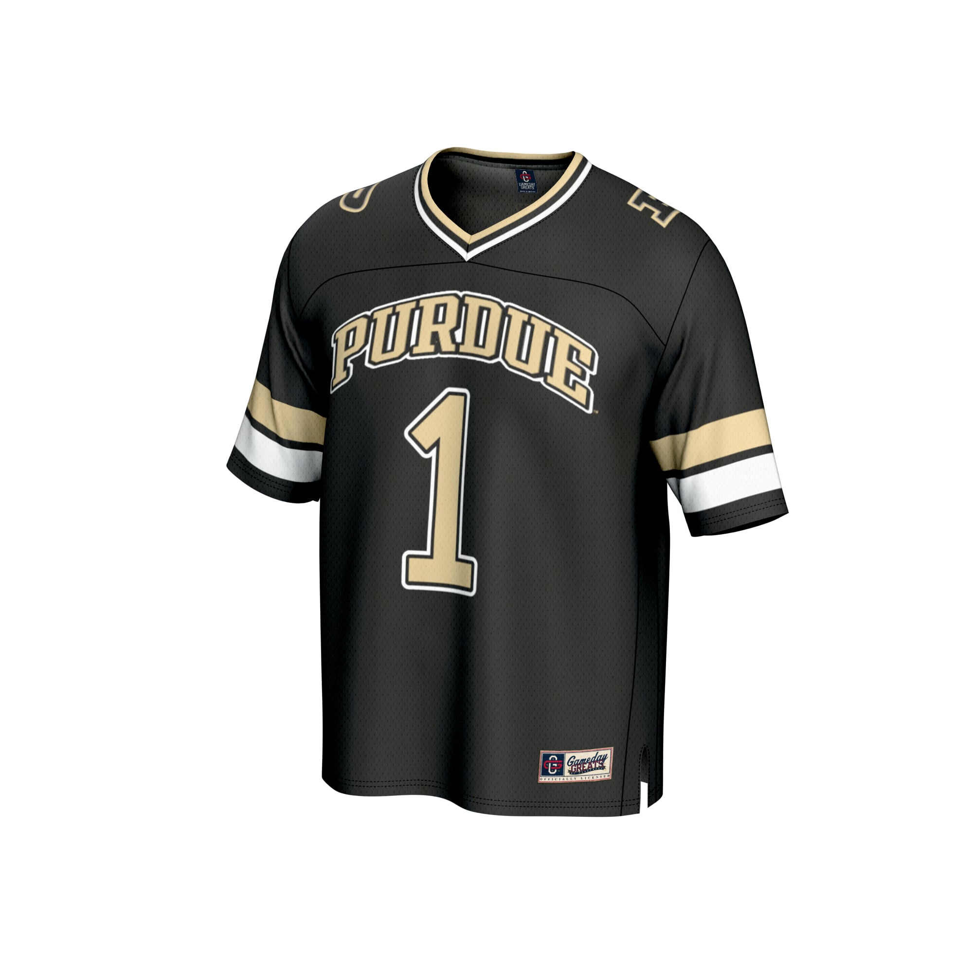 #1 Purdue Boilermakers Unisex Collegiate Football Fashion Jersey Black - front view