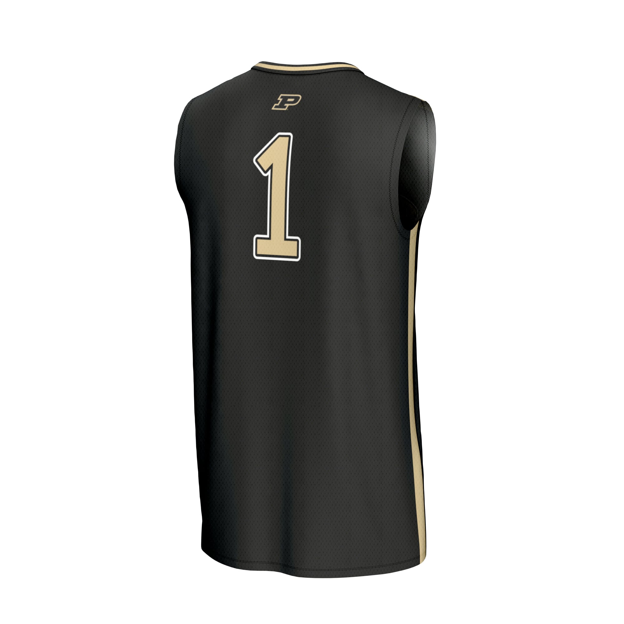 #1 Purdue Boilermakers Unisex Lightweight Collegiate Basketball Fashion Jersey Black - back view