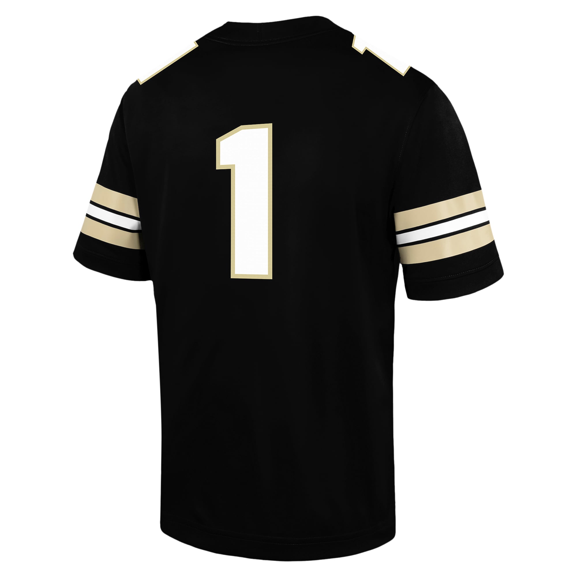 #1 Purdue Boilermakers Youth Football Jersey Black - back view