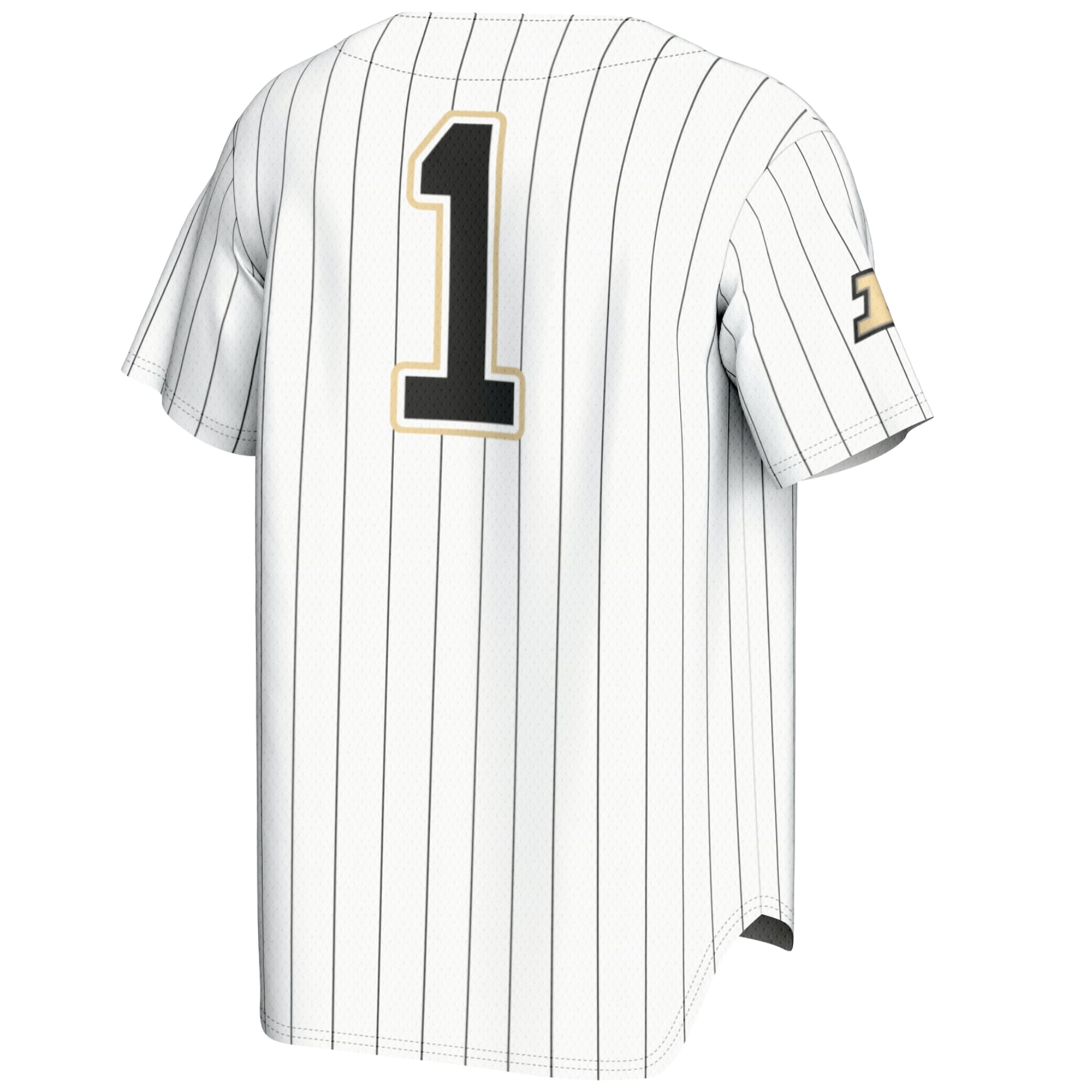#1 Purdue Boilermakers Youth Lightweight Baseball Jersey White - back view