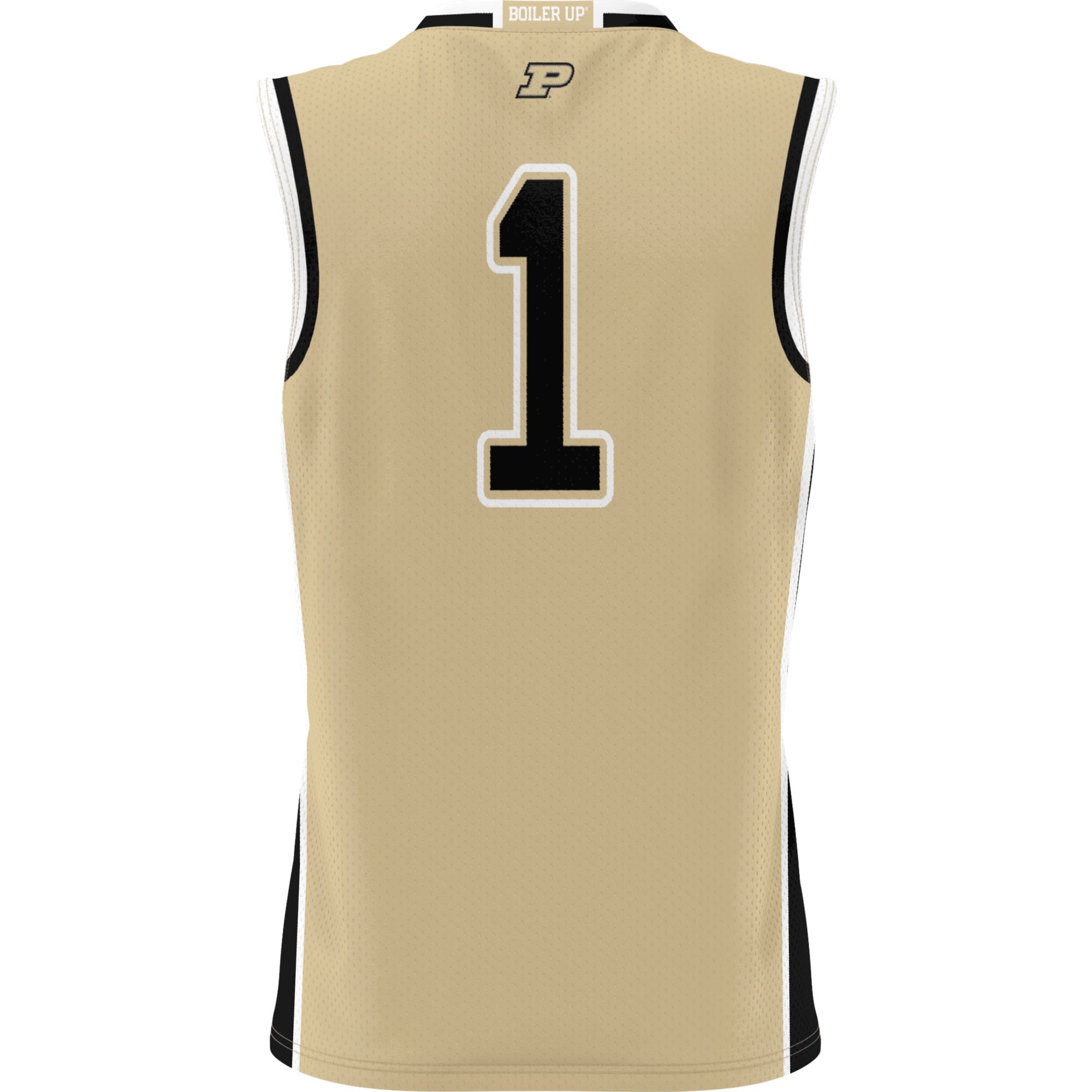 #1 Purdue Boilermakers Youth Lightweight Basketball Jersey Gold - back view