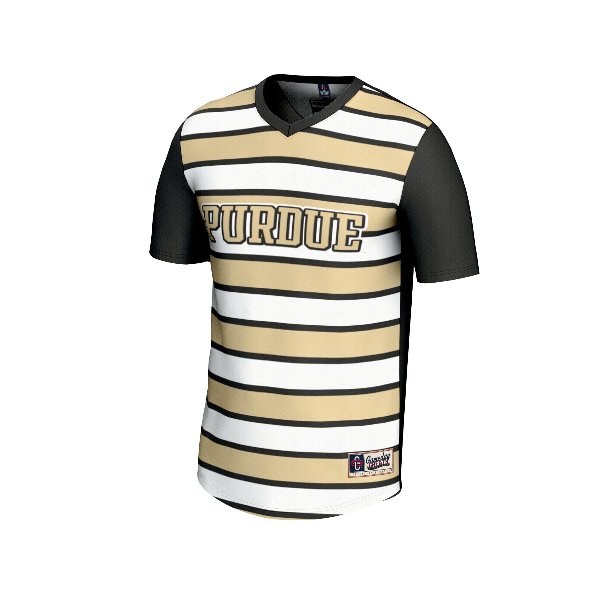 #1 Purdue Boilermakers Youth Lightweight Soccer Fashion Jersey Black - front view
