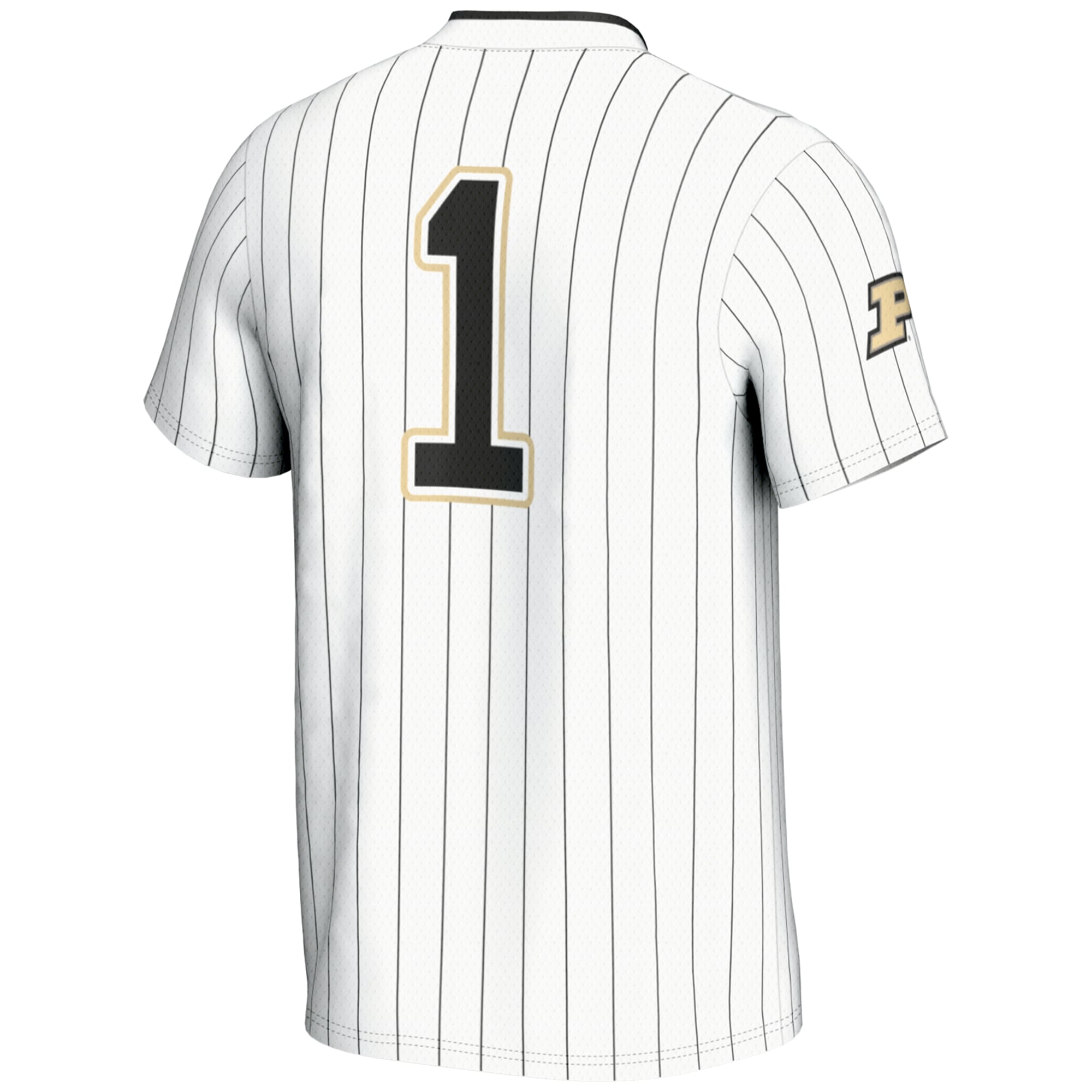 #1 Purdue Boilermakers Youth Lightweight Softball Jersey White - back view