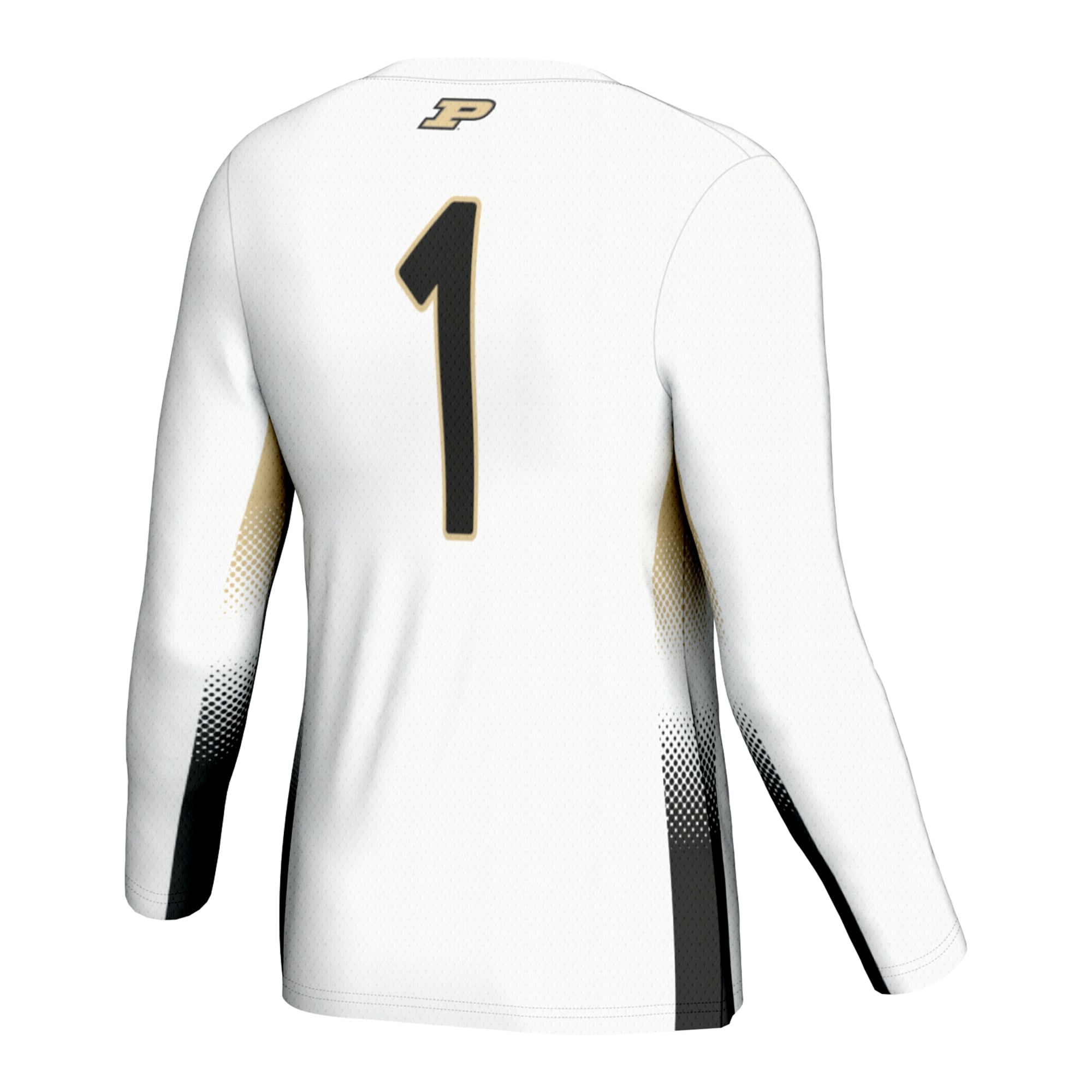 #1 Purdue Boilermakers Youth Lightweight Women's Volleyball Jersey White - back view
