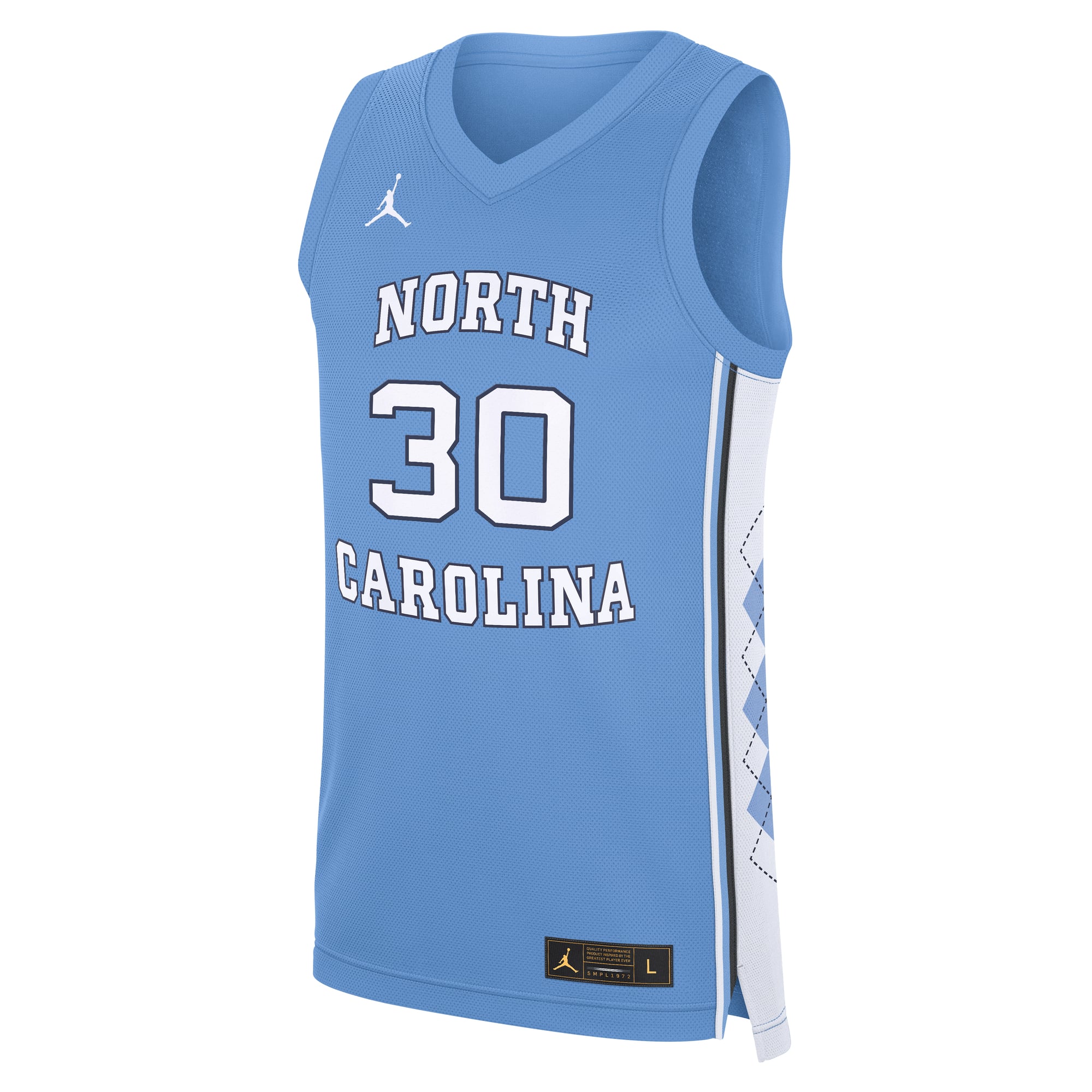 Rasheed Wallace North Carolina Tar Heels Road Basketball Jersey Carolina Blue - front view