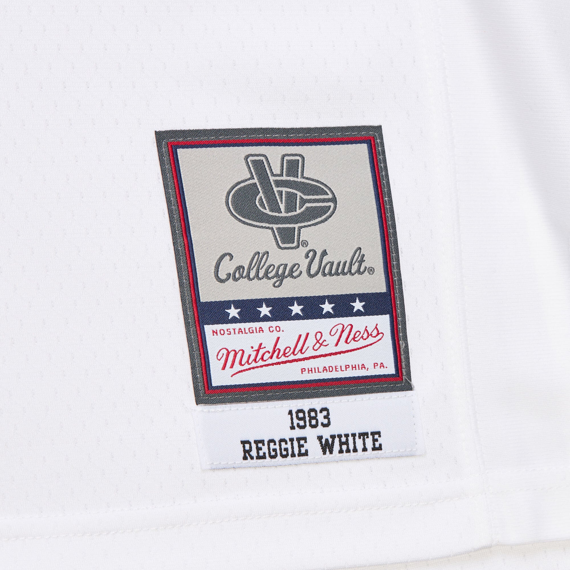 Reggie White Tennessee Volunteers 1983 Jersey White - detail view 1