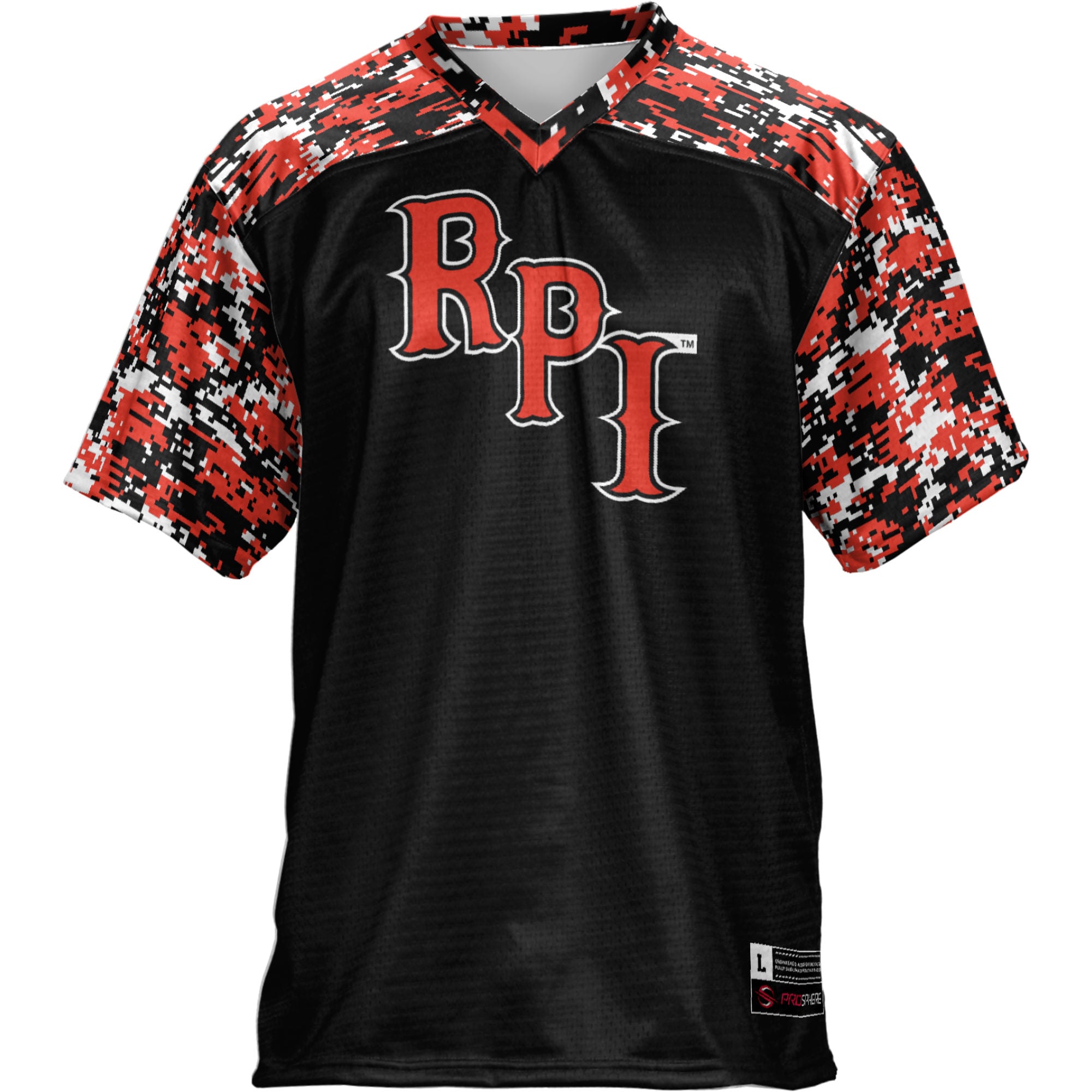 Rensselaer Polytechnic Institute Engineers Football Jersey Black - front view