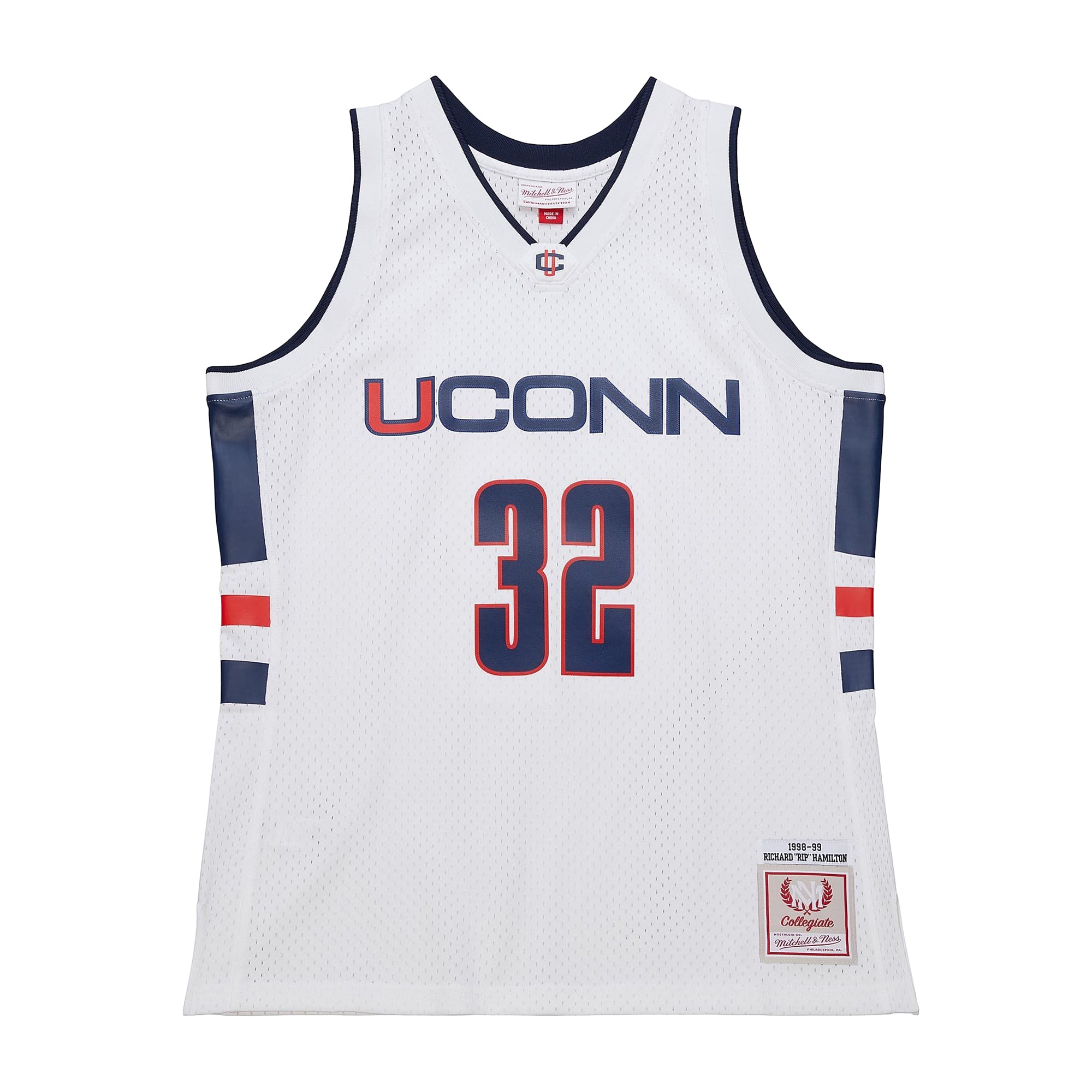 Richard Hamilton UConn Huskies 1998/99 Jersey White - front view