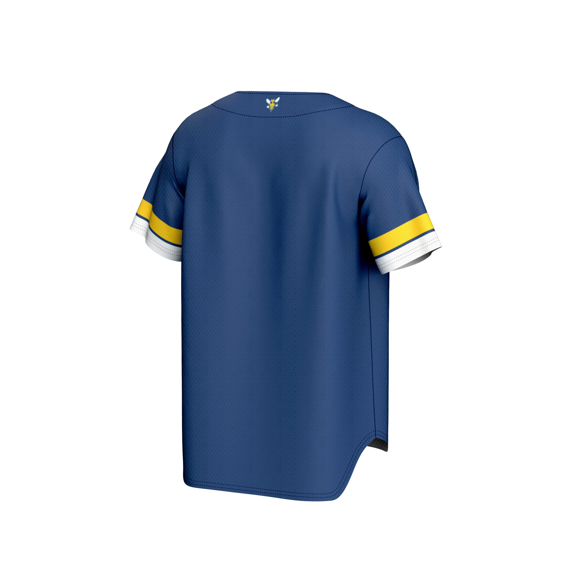 Rochester Yellow Jackets Baseball Jersey Blue - back view