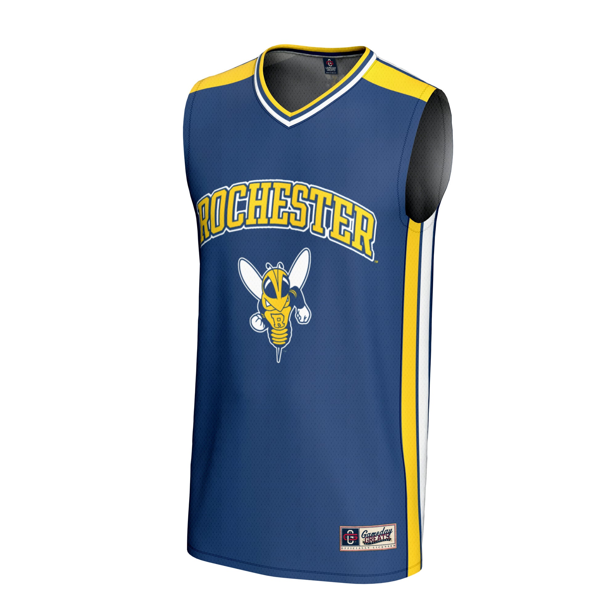 Rochester Yellow Jackets Basketball Jersey Blue - front view