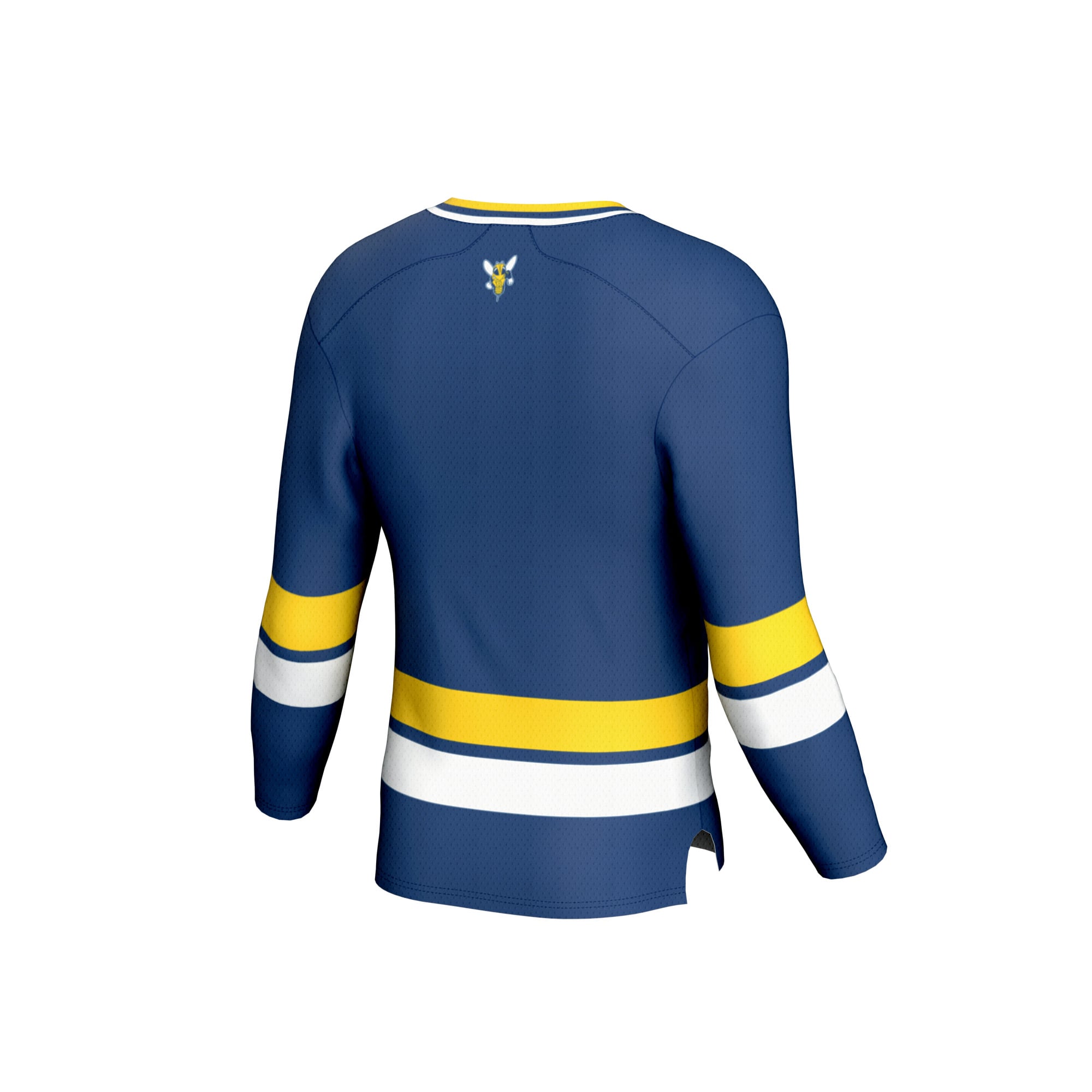 Rochester Yellow Jackets Hockey Jersey Blue - back view