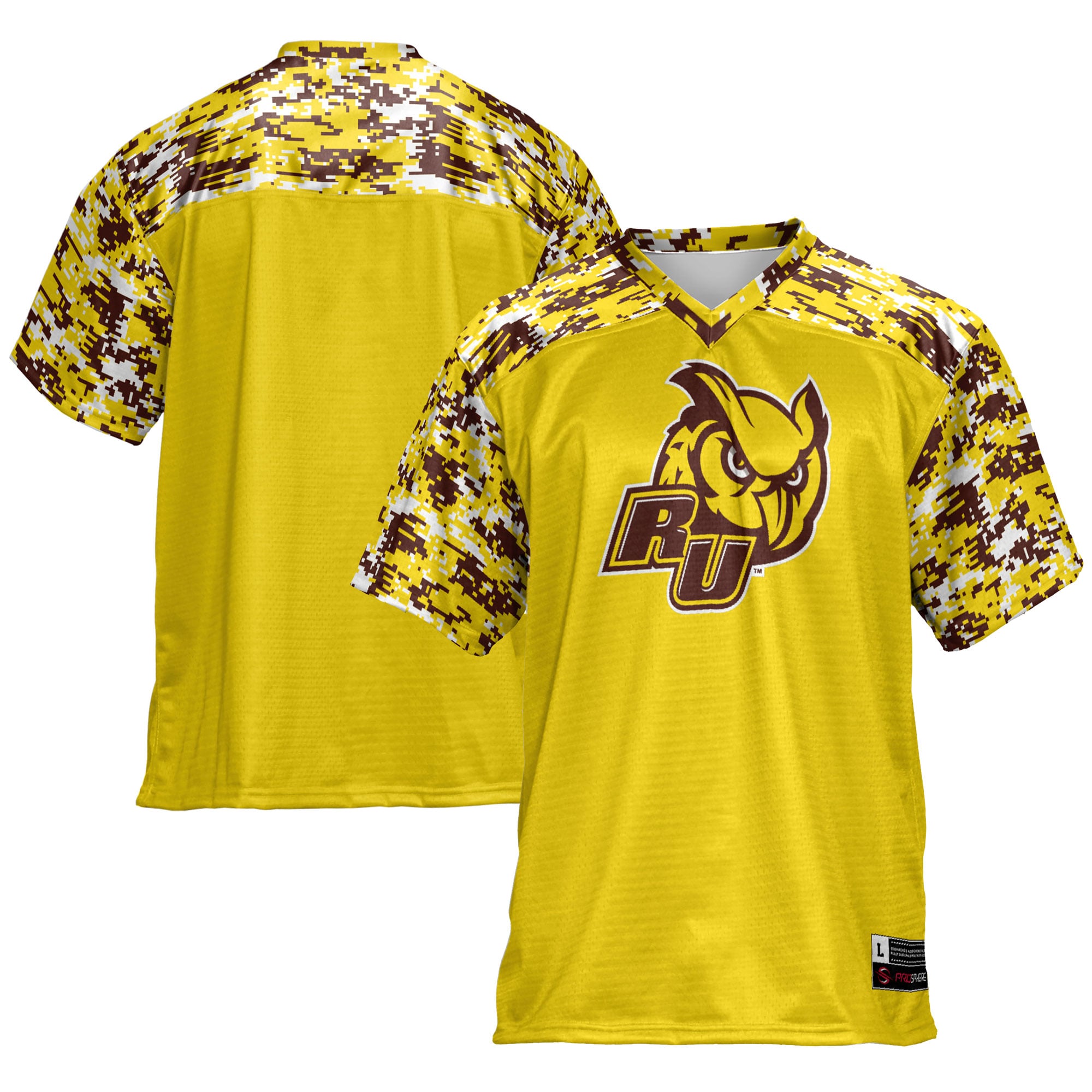 Rowan Profs Football Jersey Brown - front and back view