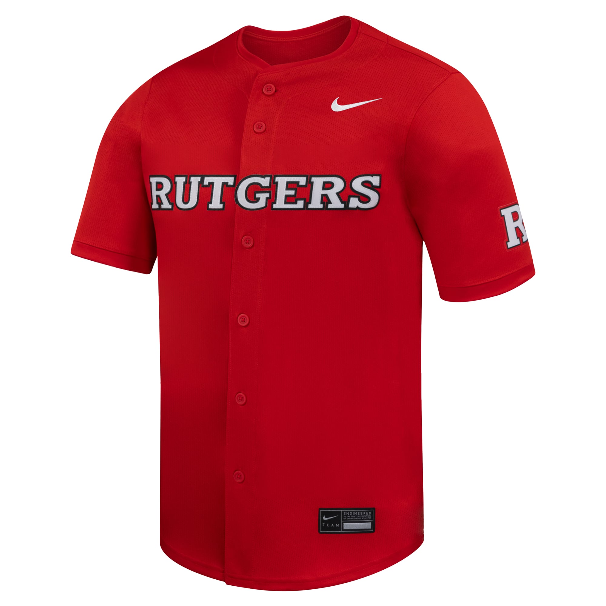 Rutgers Scarlet Knights Baseball Jersey Scarlet - front view