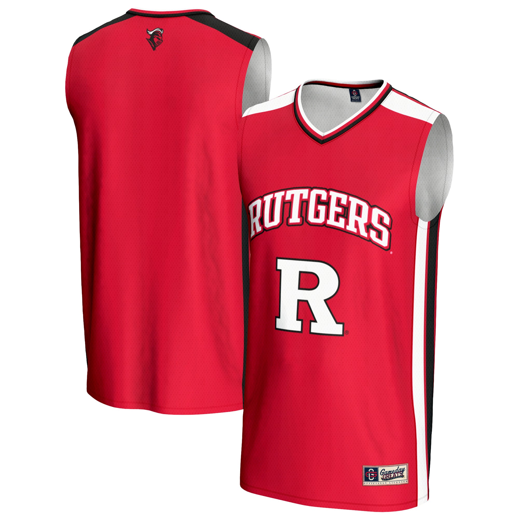 Rutgers Scarlet Knights Basketball Jersey Scarlet - front and back view