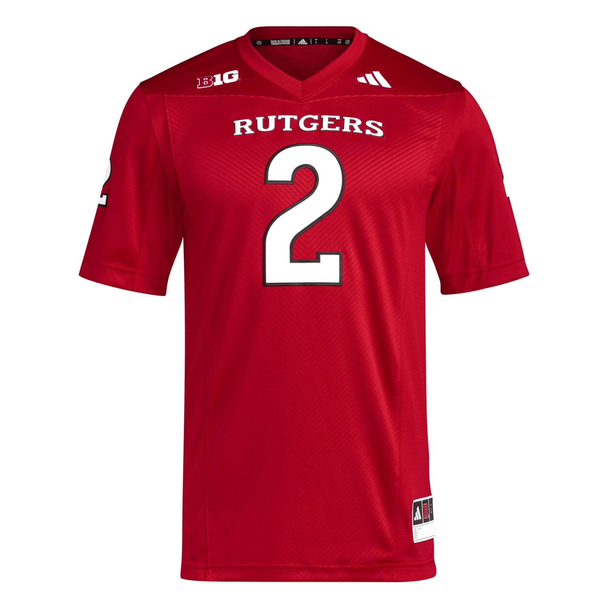 #2 Rutgers Scarlet Knights Football Jersey Scarlet - front view