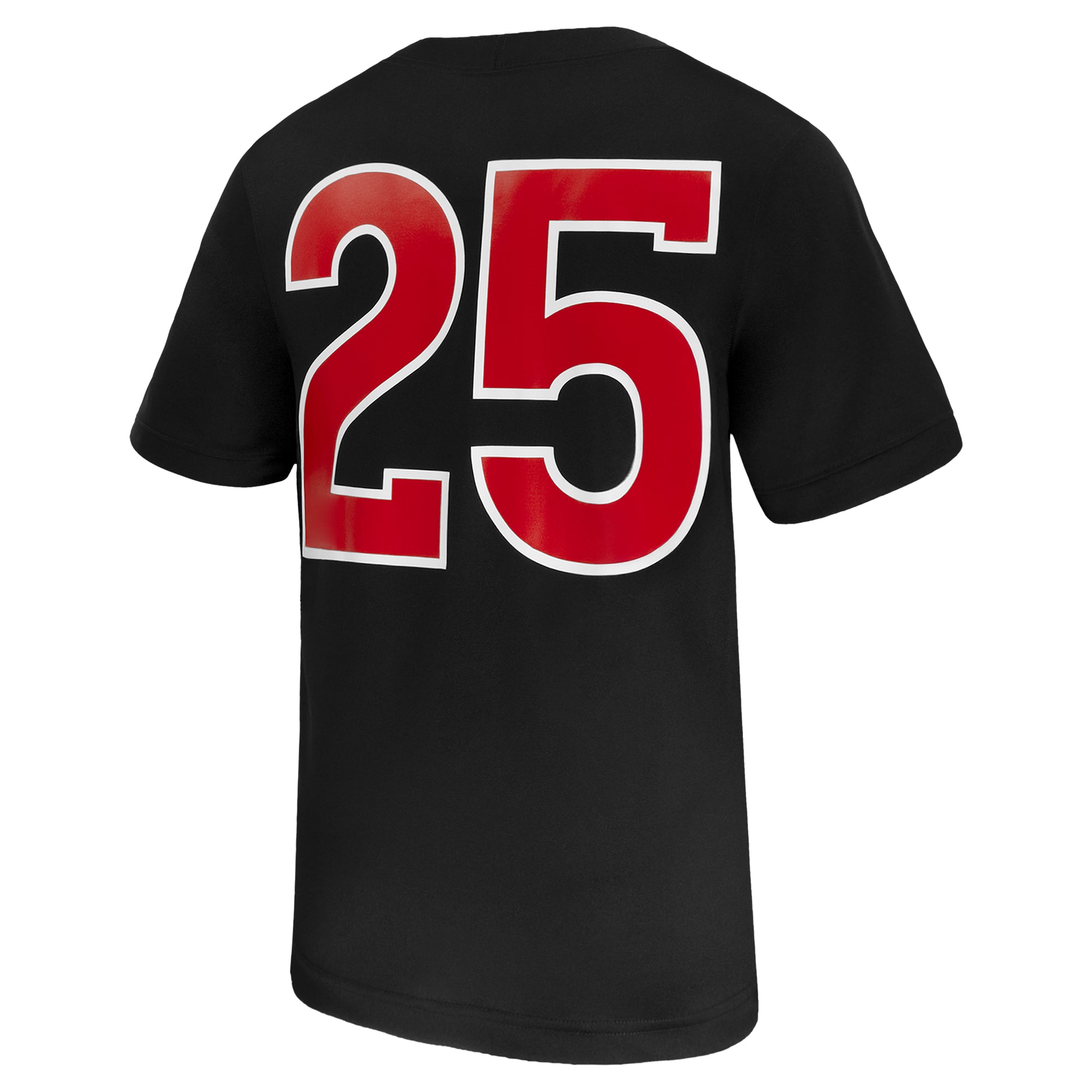 #25 Rutgers Scarlet Knights Jersey Black - back view