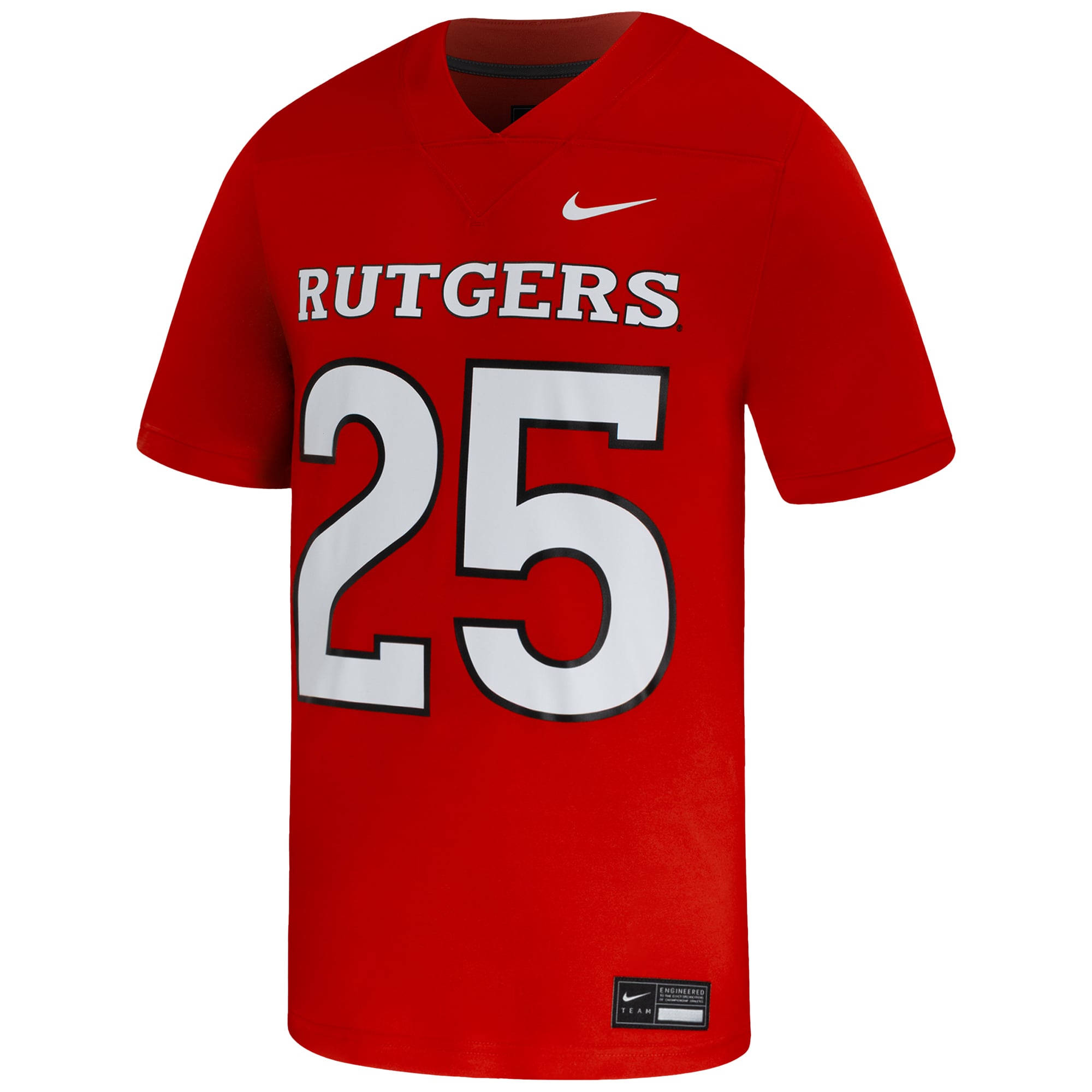 #25 Rutgers Scarlet Knights Jersey Scarlet - front view