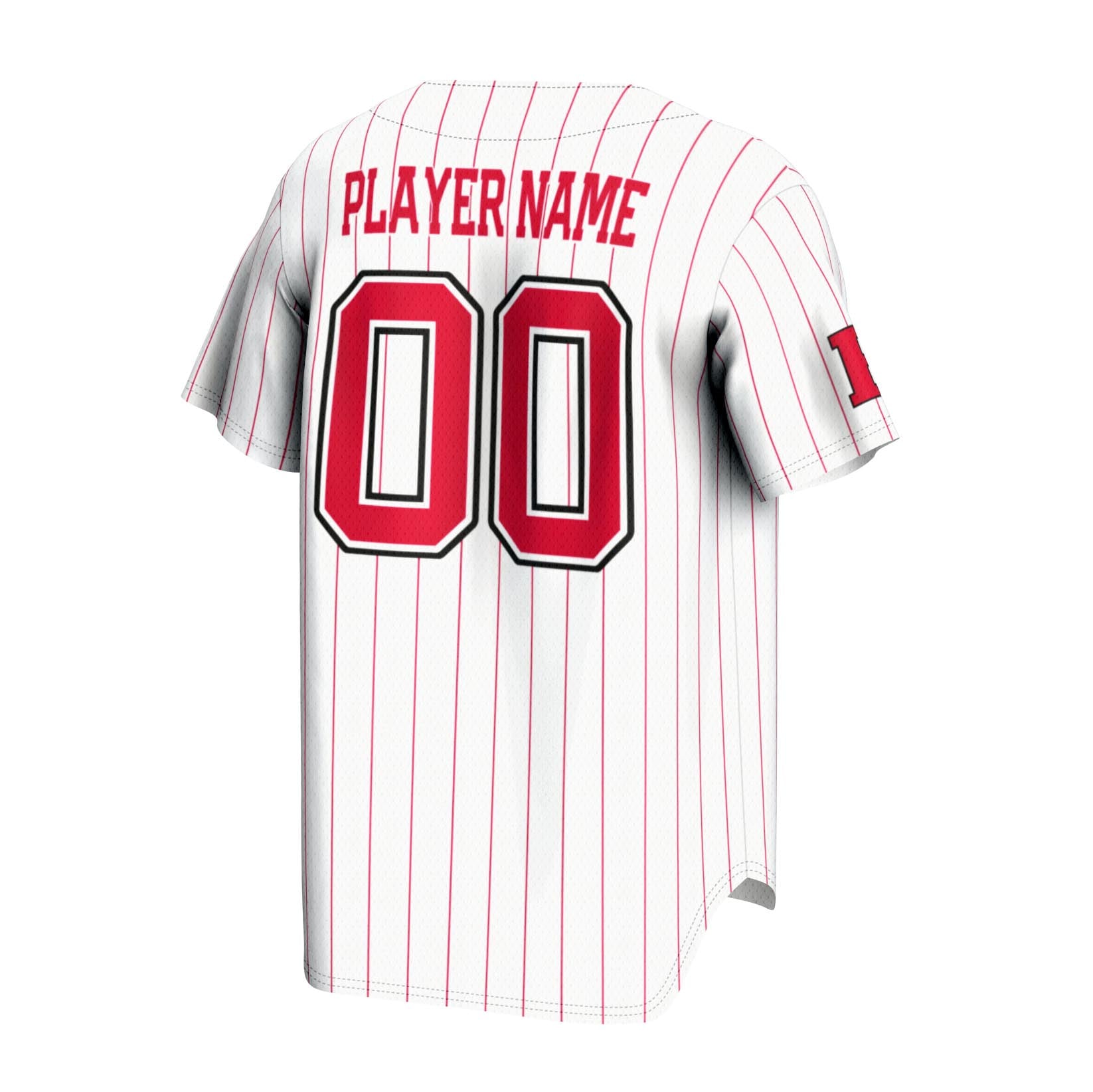 Rutgers Scarlet Knights Unisex Lightweight Baseball Jersey White - back view
