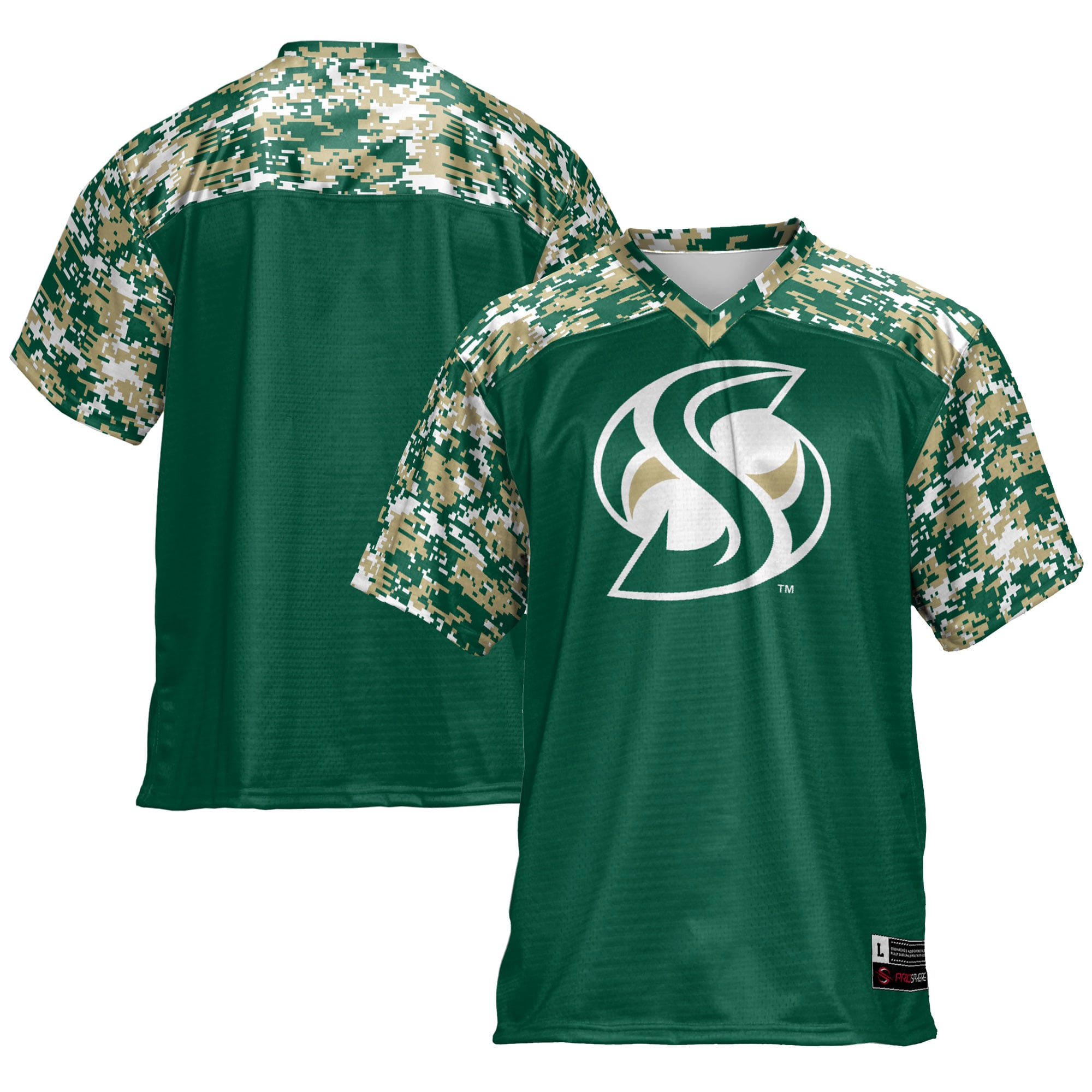 Sacramento State Hornets Football Jersey Green - front and back view