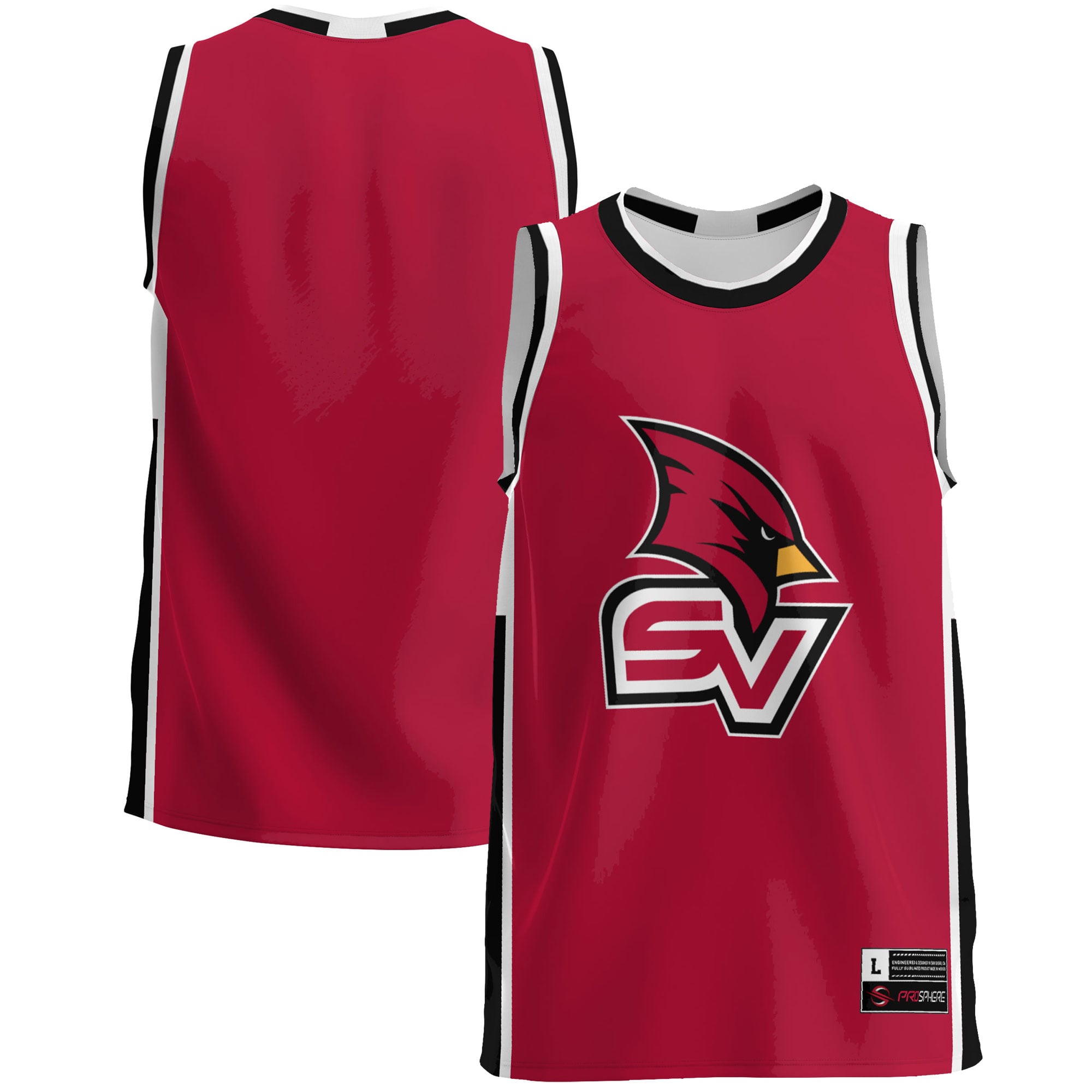 Saginaw Valley State Cardinals Lightweight Basketball Jersey Red - front and back view