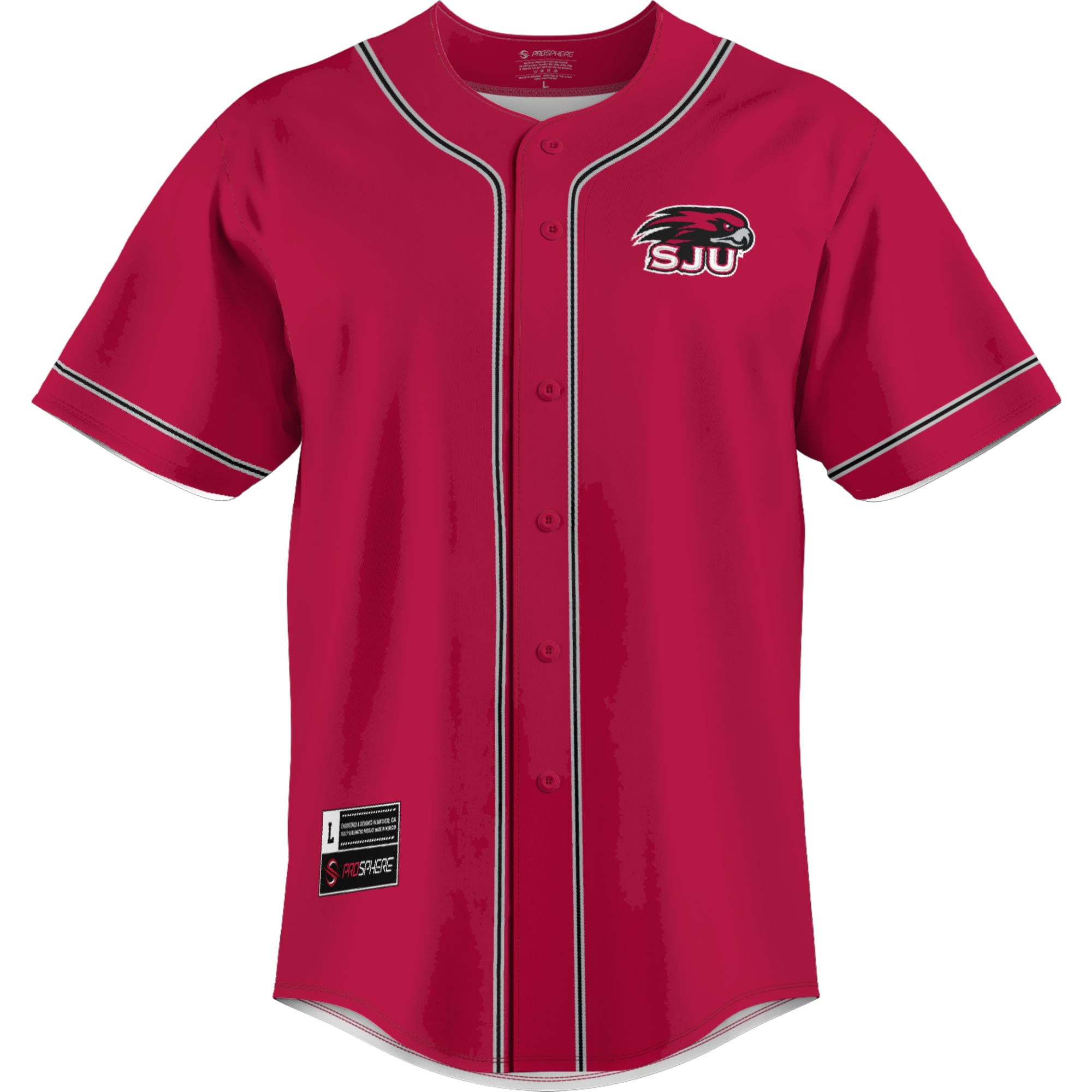 Saint Joseph's Hawks Lightweight Baseball Jersey Blue - front view