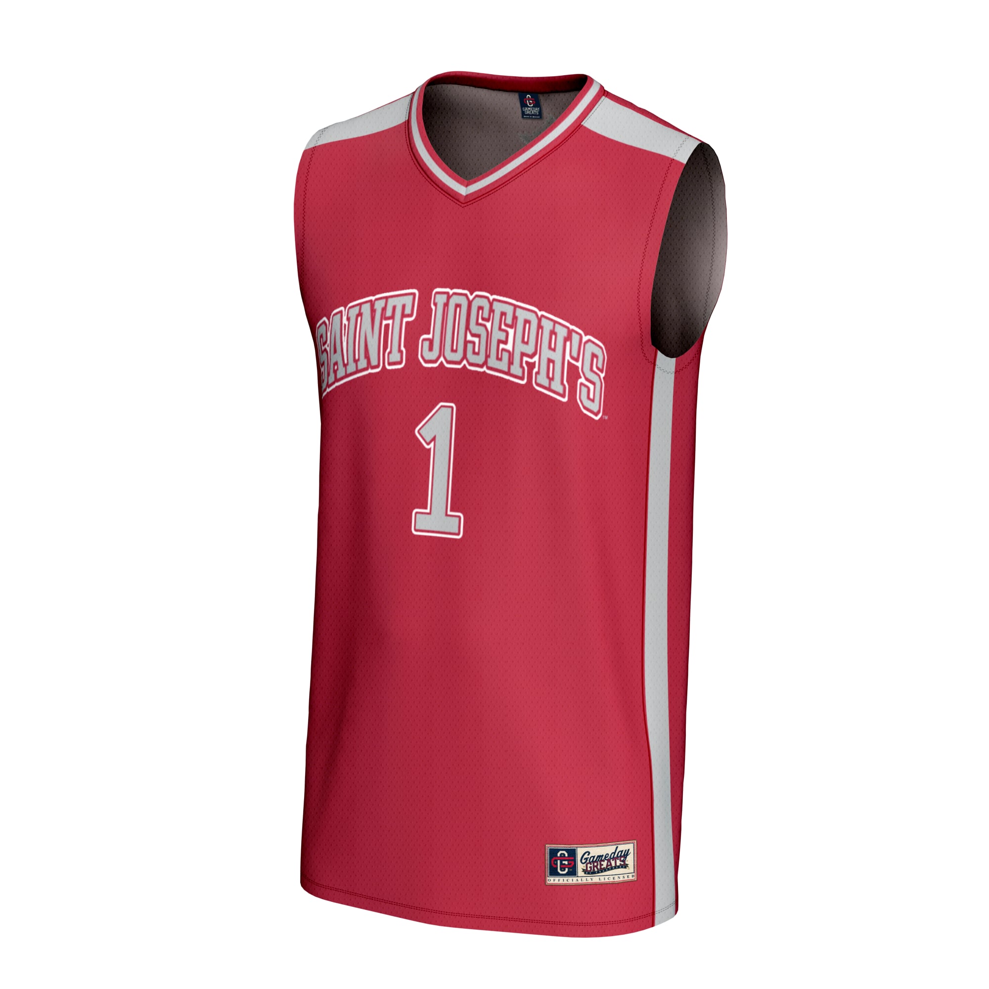 #1 Saint Joseph's Hawks Unisex Lightweight Collegiate Basketball Fashion Jersey - front view