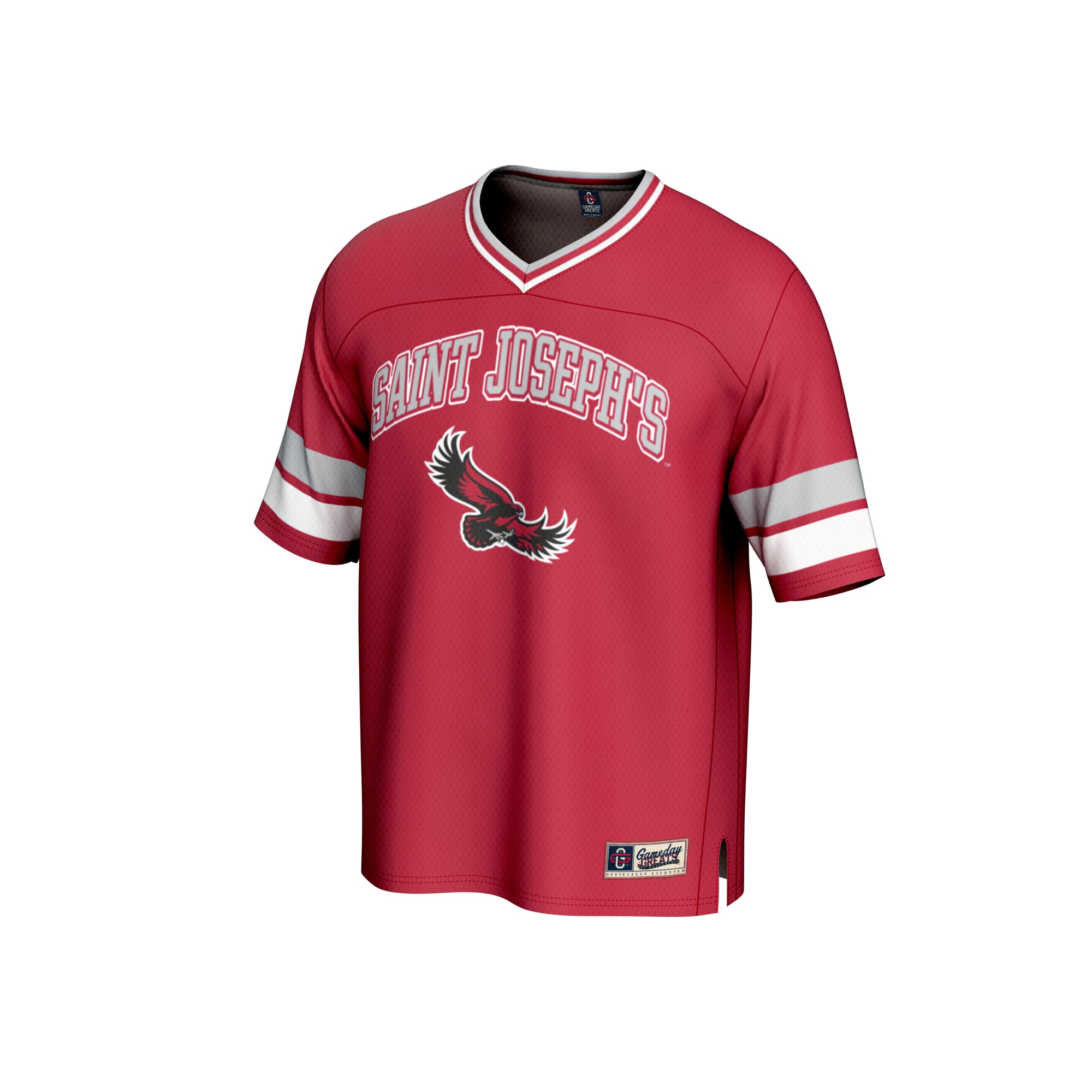 Saint Joseph's Hawks Unisex Spirit Football Jersey Crimson - front view