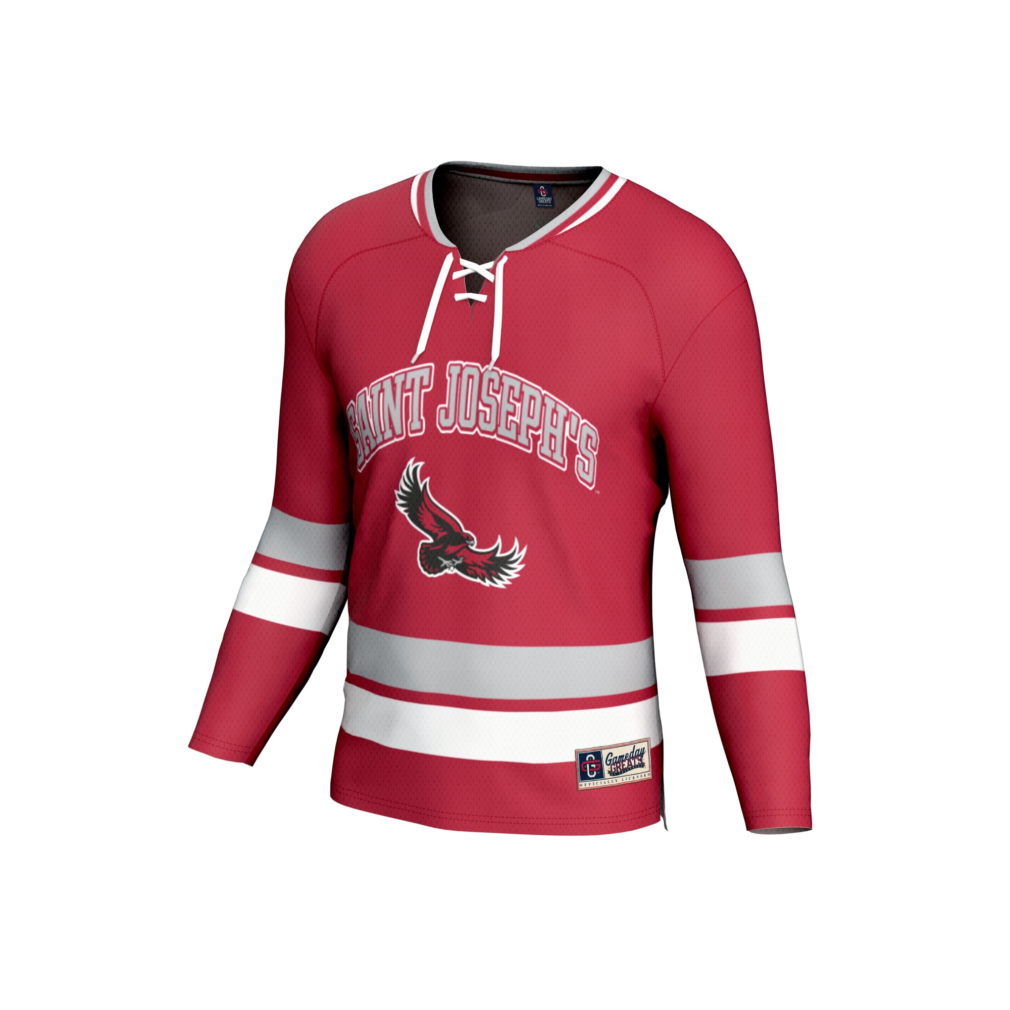 Saint Joseph's Hawks Unisex Spirit Hockey Jersey Crimson - front view