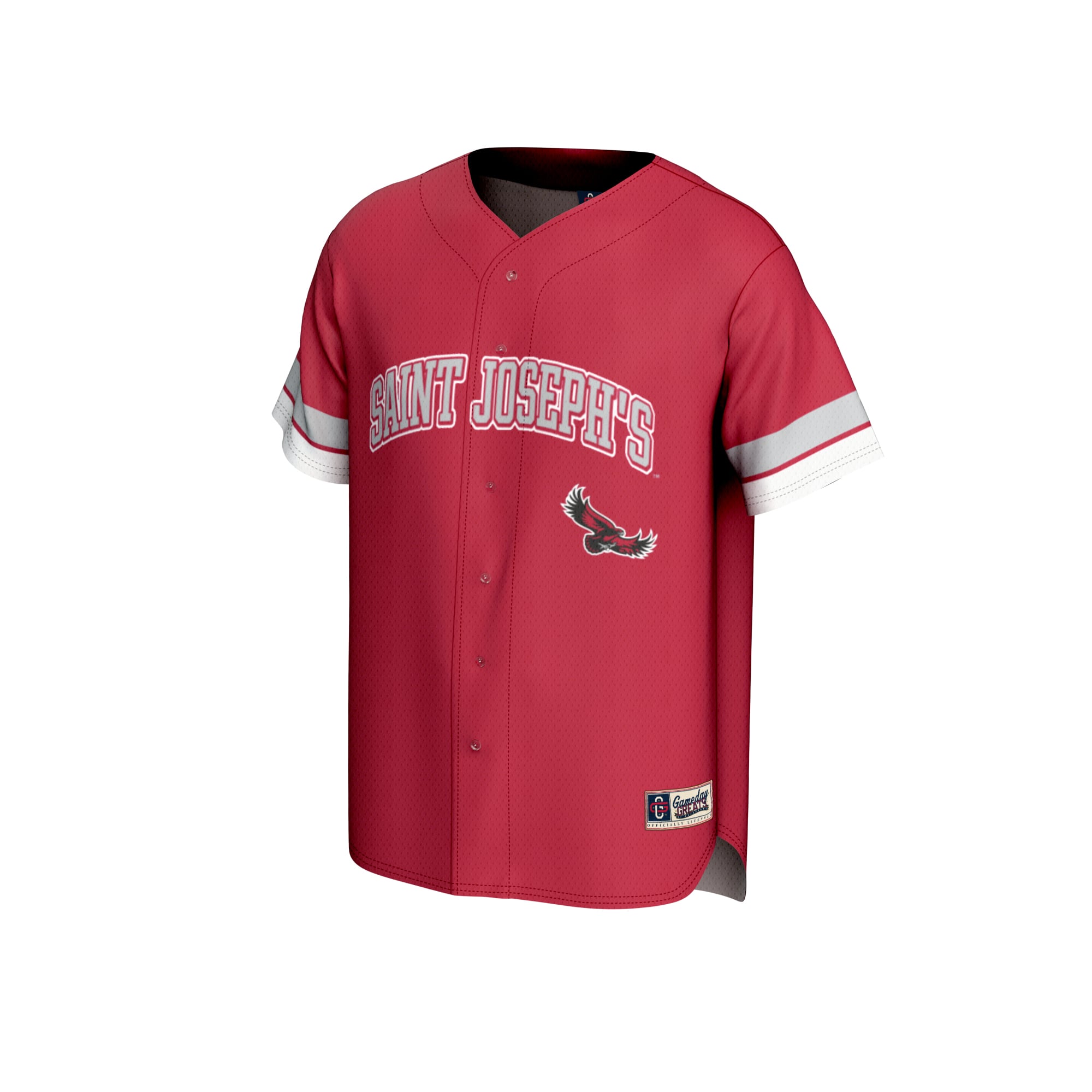 Saint Joseph's Hawks Youth Spirit Baseball Jersey Crimson - front view