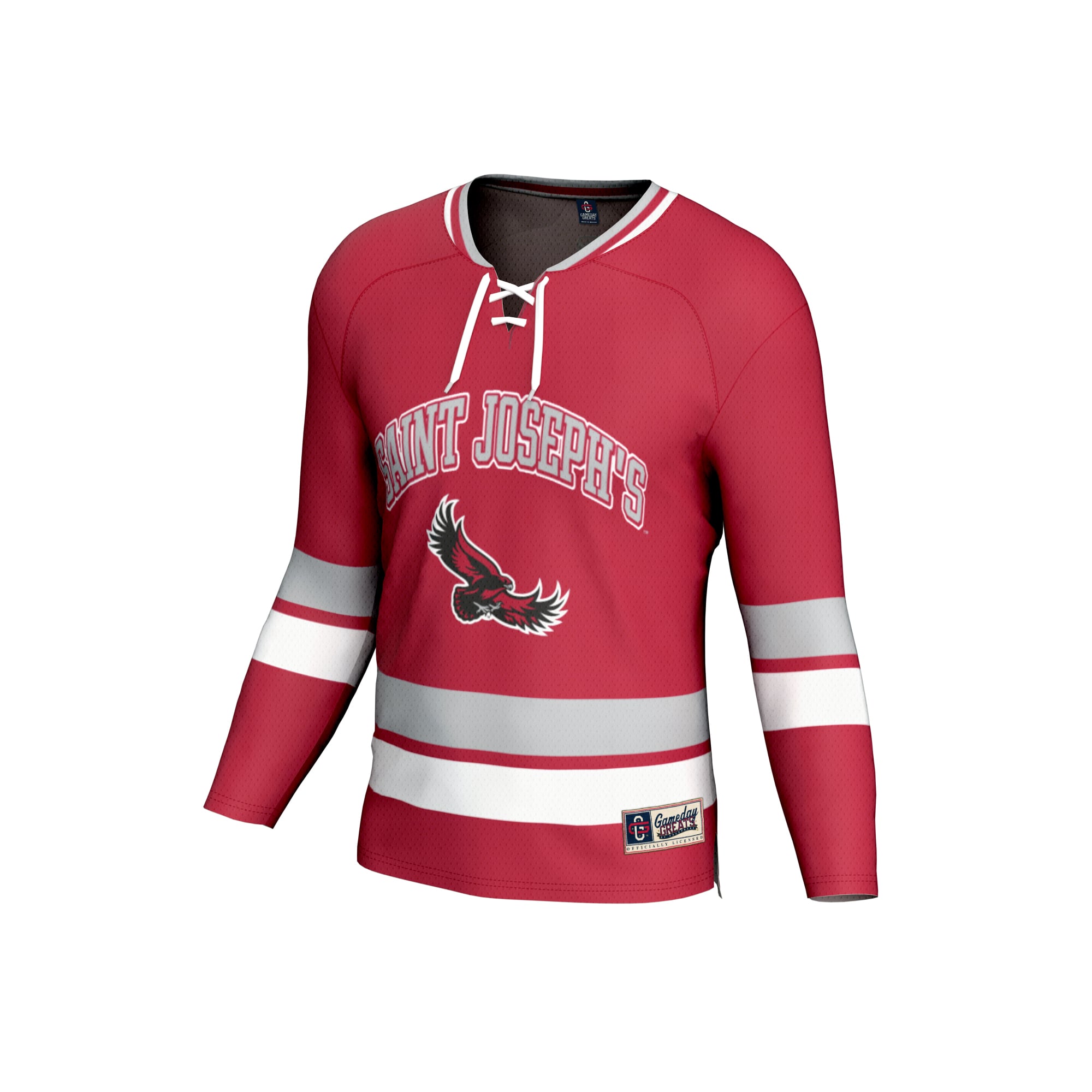 Saint Joseph's Hawks Youth Spirit Hockey Jersey Crimson - front view
