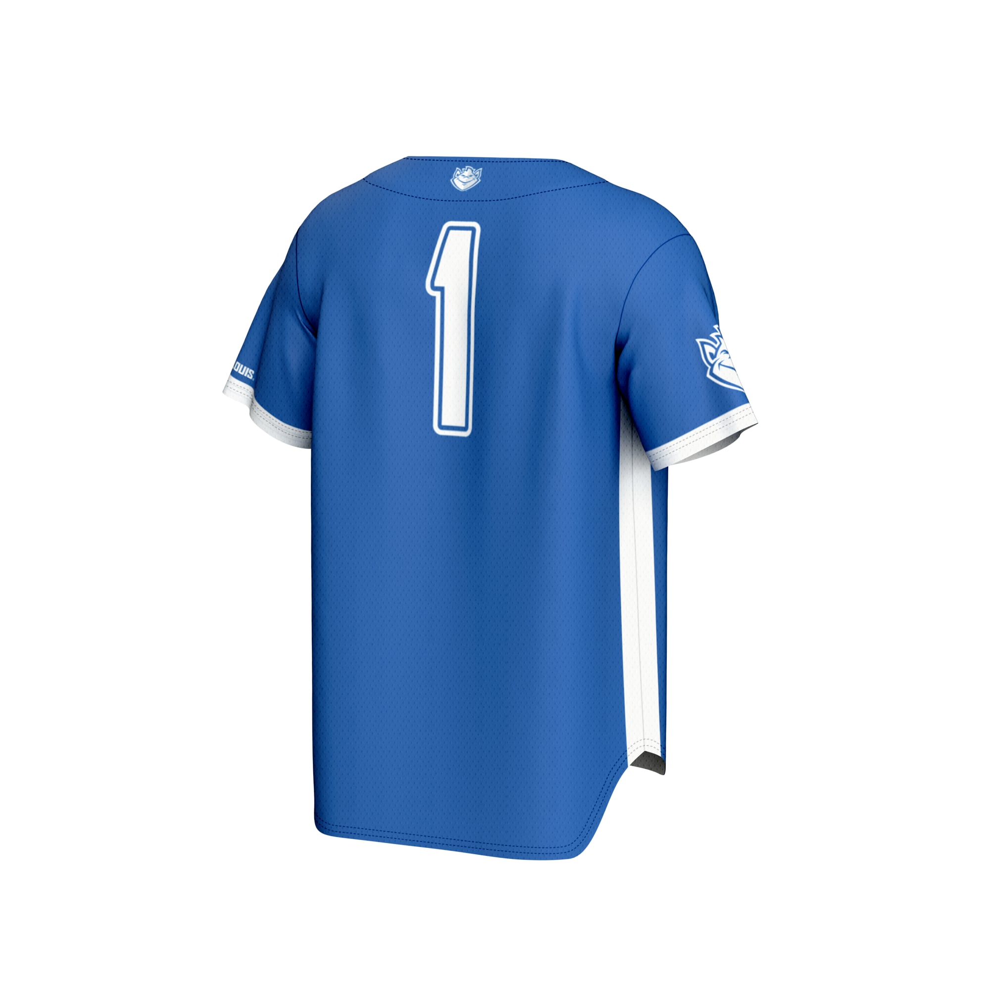 #1 Saint Louis Billikens Unisex Lightweight Baseball Fashion Jersey Blue - back view
