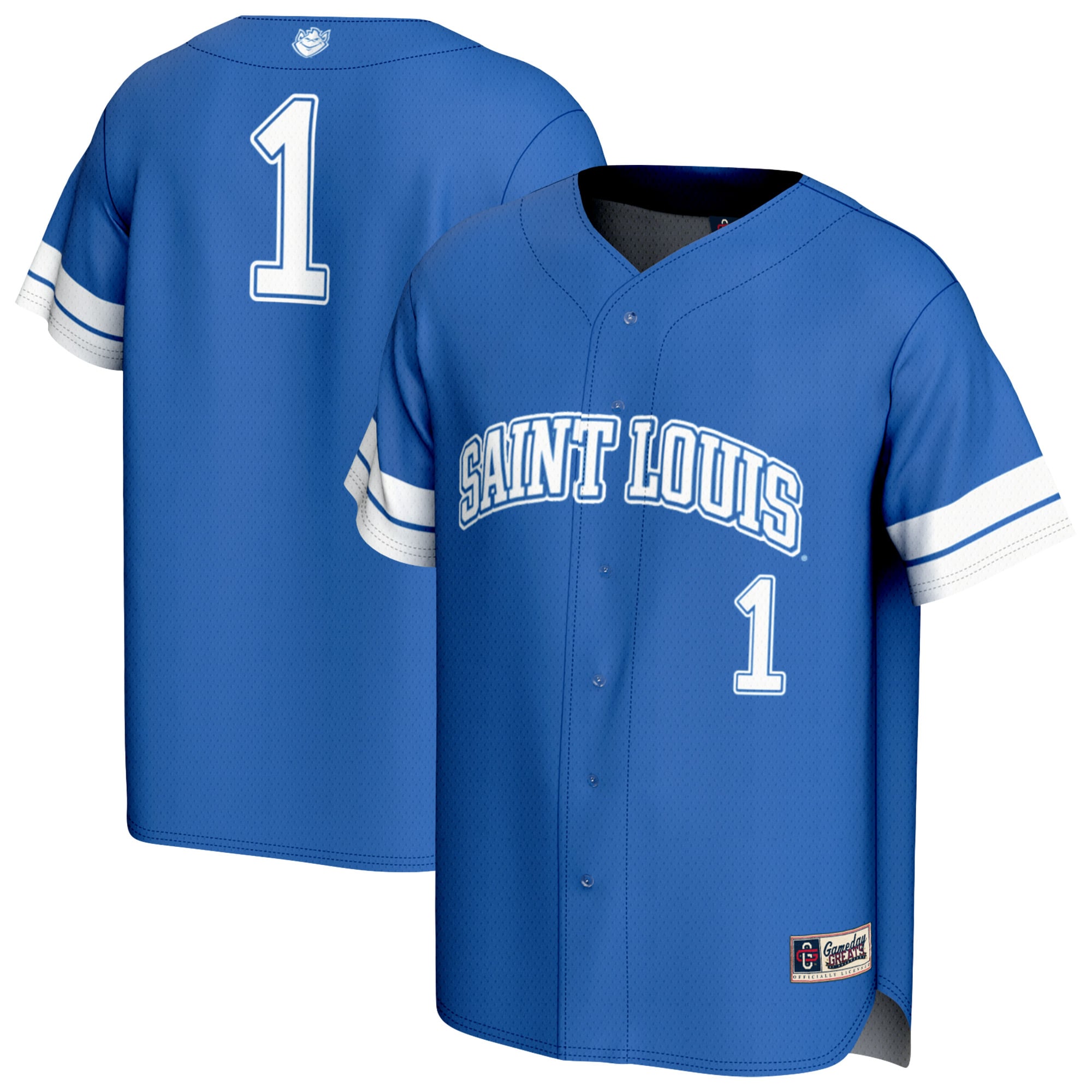 #1 Saint Louis Billikens Unisex Lightweight Collegiate Baseball Fashion - front and back view