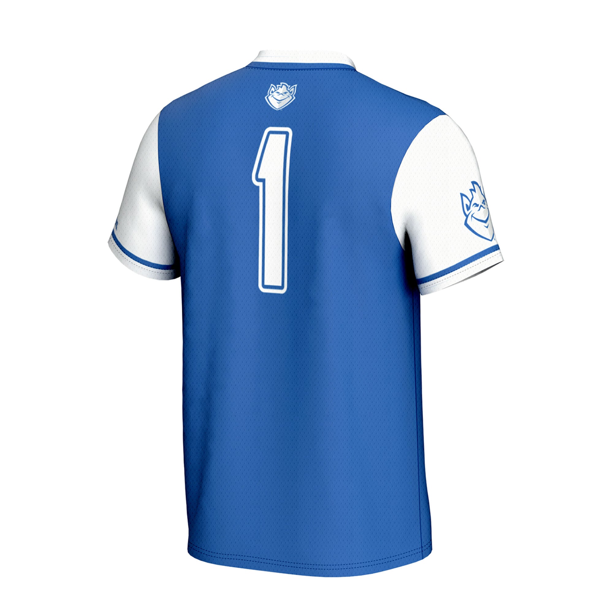 Saint Louis Billikens Unisex Lightweight Collegiate Softball Fashion Jersey Blue - back view