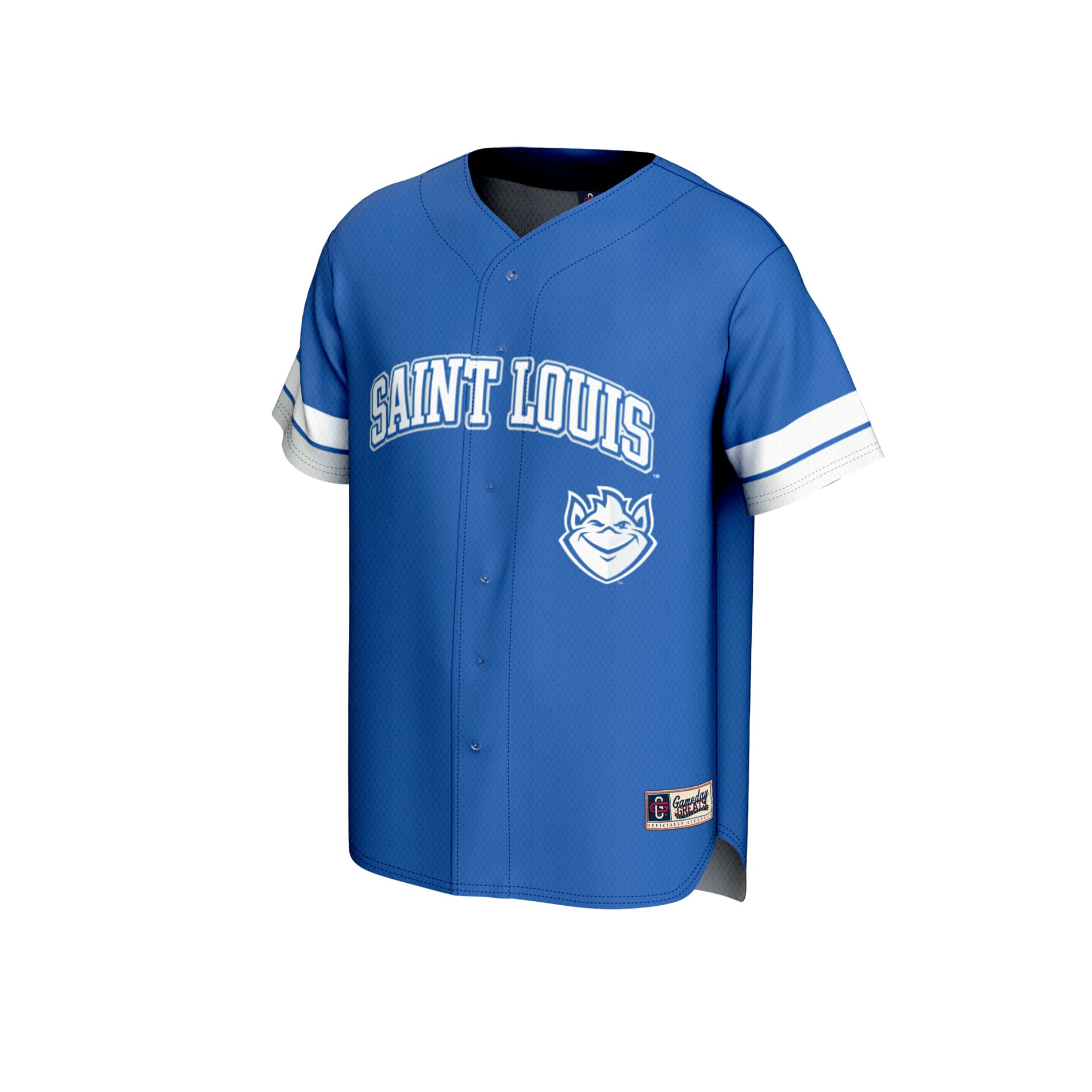 Saint Louis Billikens Unisex Spirit Baseball Jersey Blue - front view