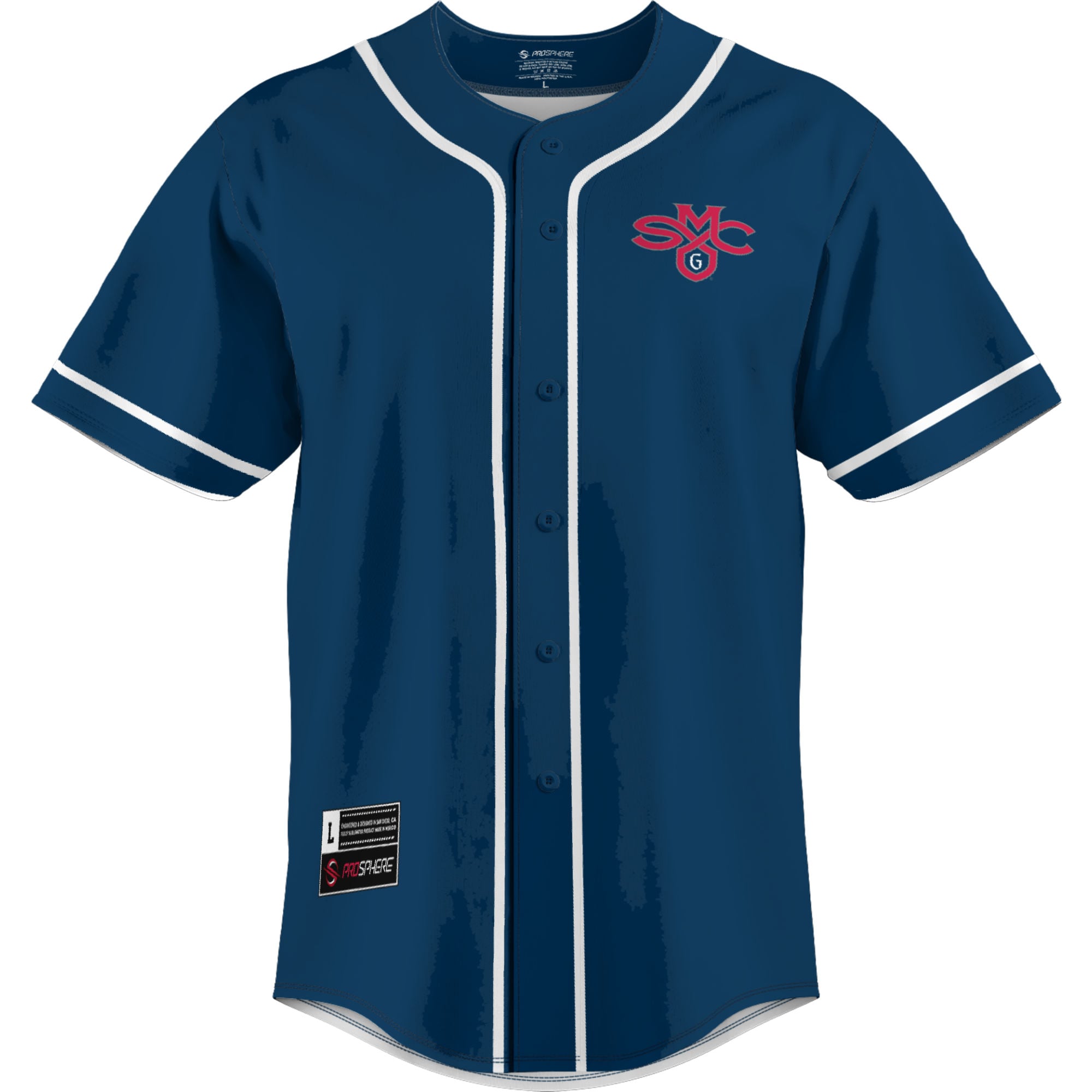 Saint Mary's Gaels Lightweight Baseball Jersey Blue - front view