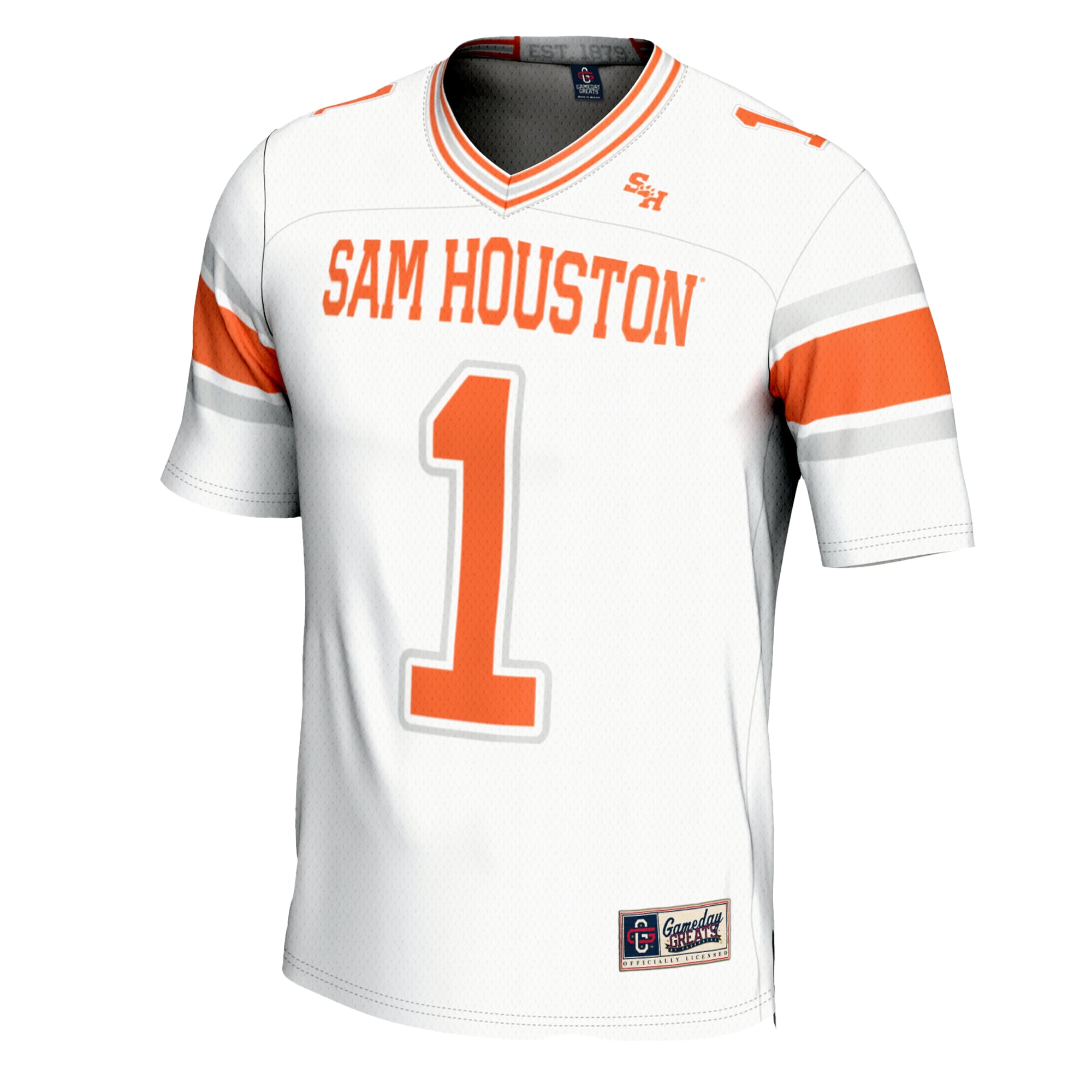 #1 Sam Houston State Bearkats Football Jersey White - front view