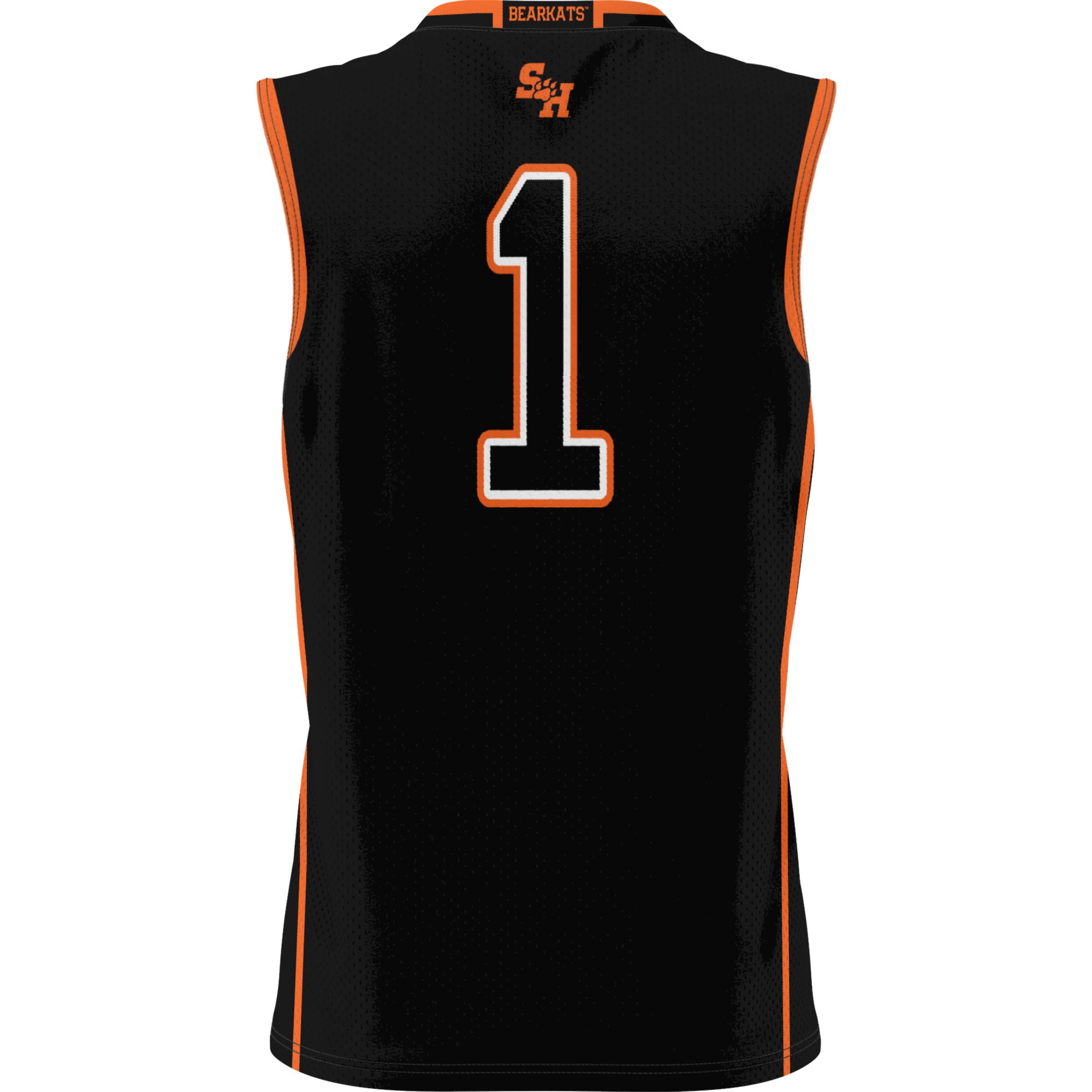 #1 Sam Houston State Bearkats Lightweight Basketball Jersey Black - back view