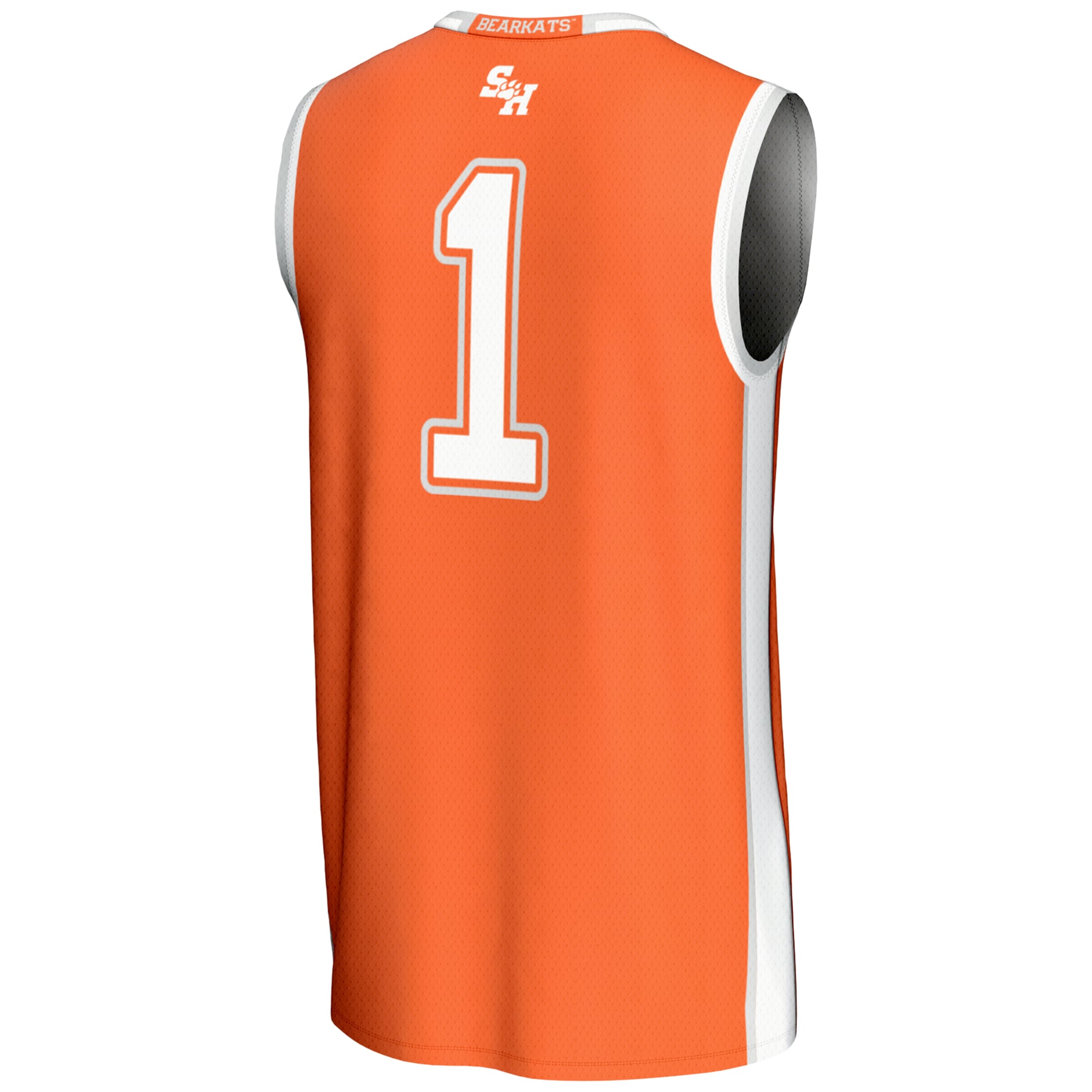 #1 Sam Houston State Bearkats Lightweight Basketball Jersey Orange - back view