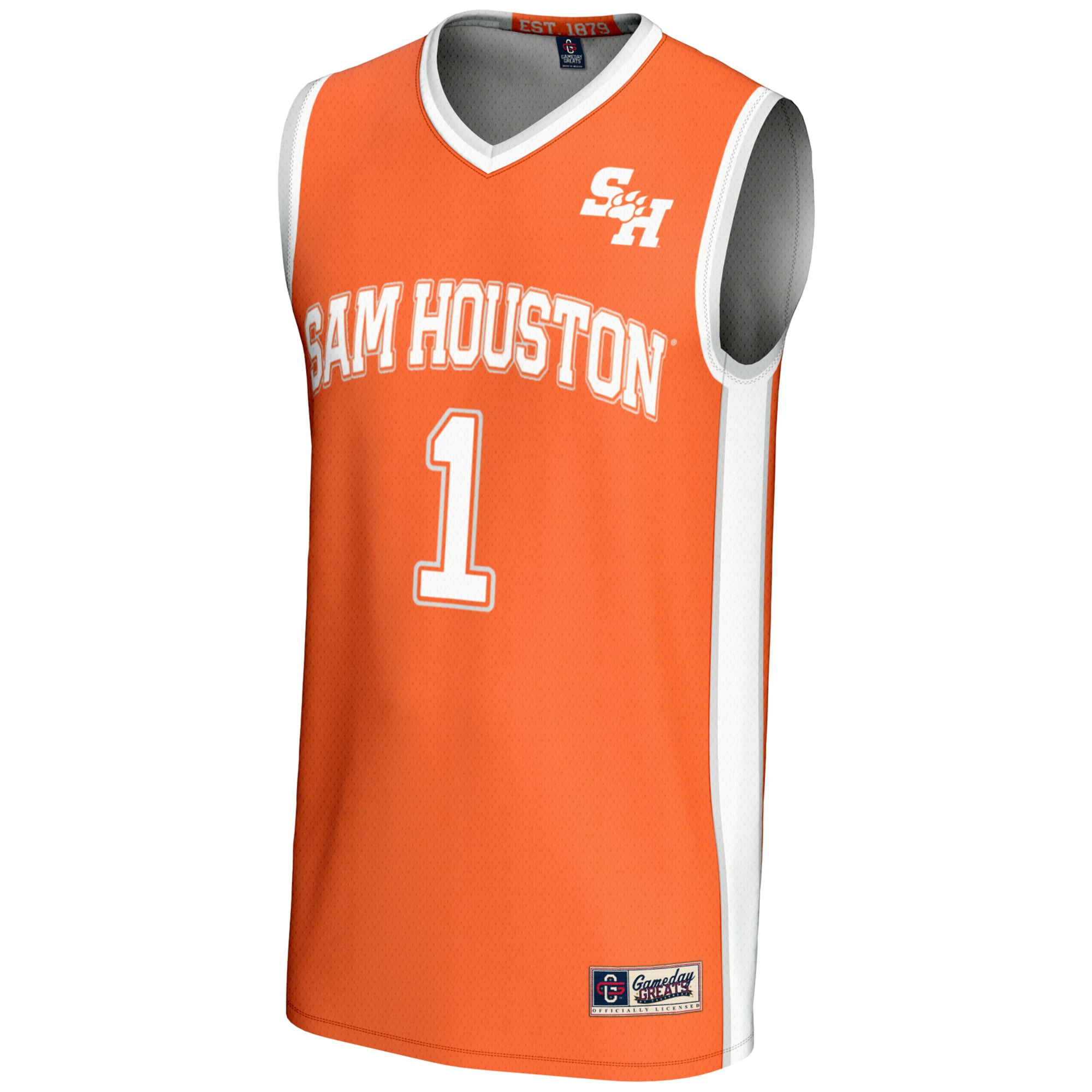 #1 Sam Houston State Bearkats Lightweight Basketball Jersey Orange - front view